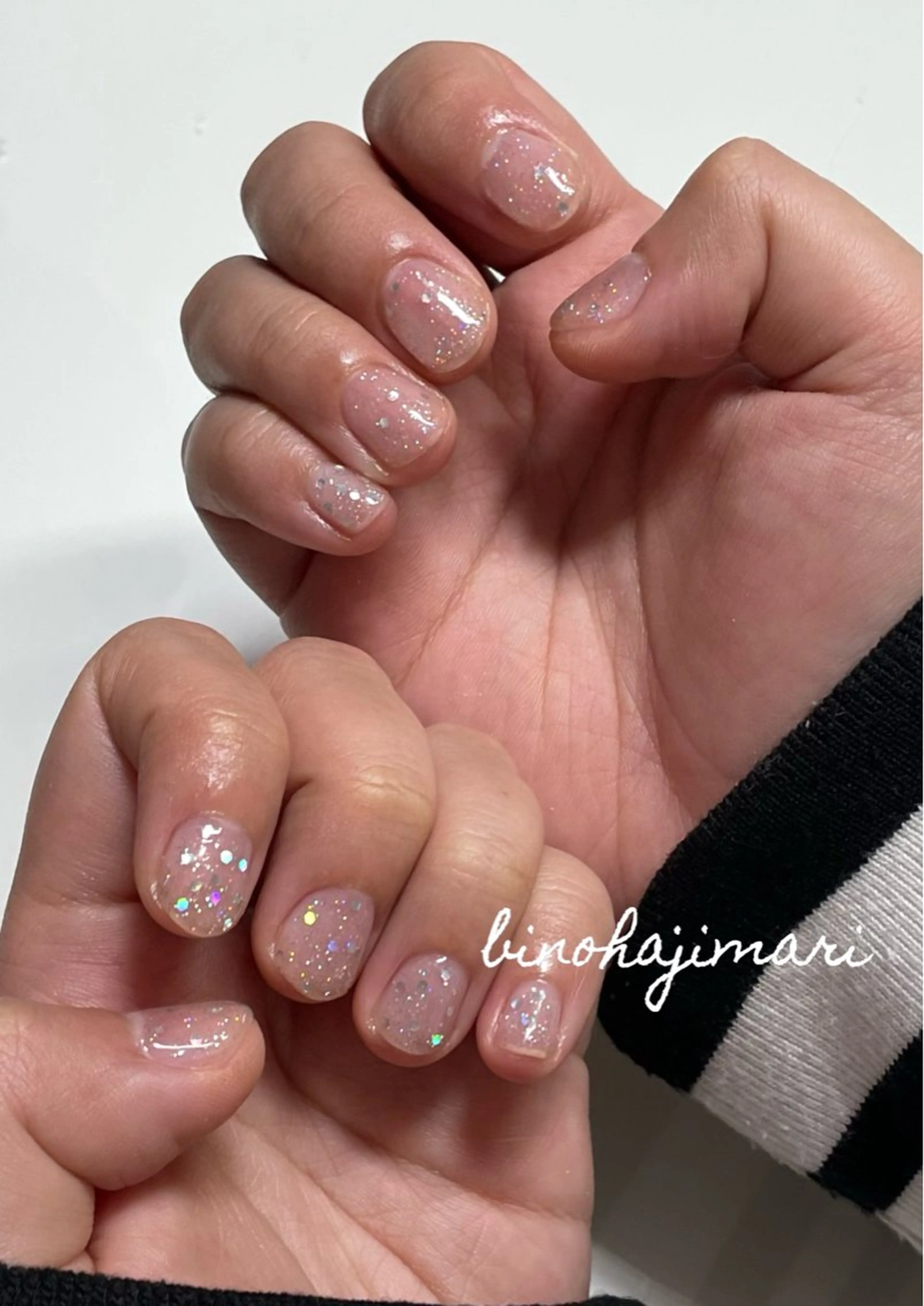 ネイル アートネイル クリアネイル フラッシュネイル ラメ(グリッター) ワンカラーネイル ハンドネイル ハンドケア ♡Bivi♡自爪に 優しいネイルサロンのネイルデザイン