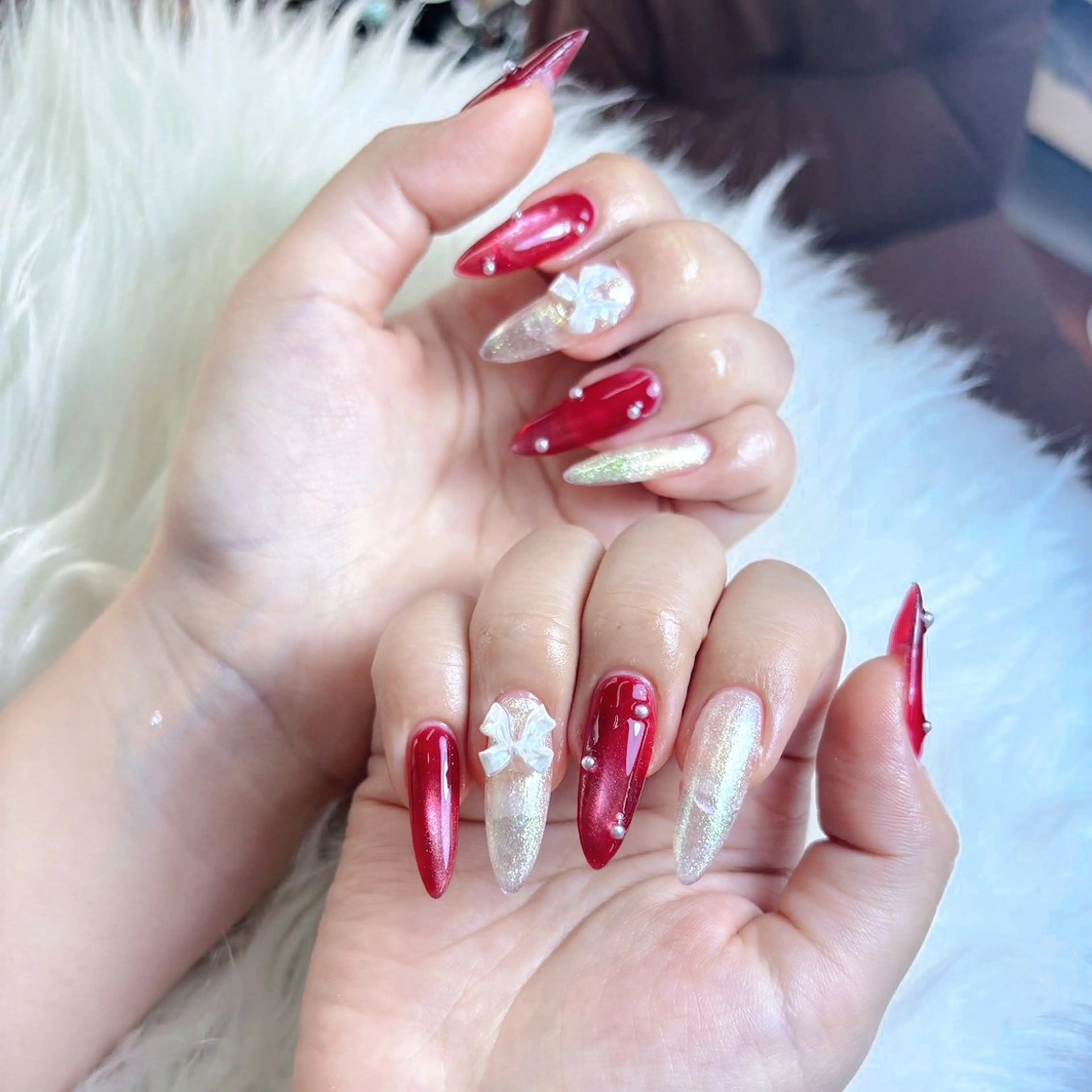 ネイル チークネイル 桜ネイル 長さ出し フットネイル ジェルネイル YURI NAILのネイルデザイン