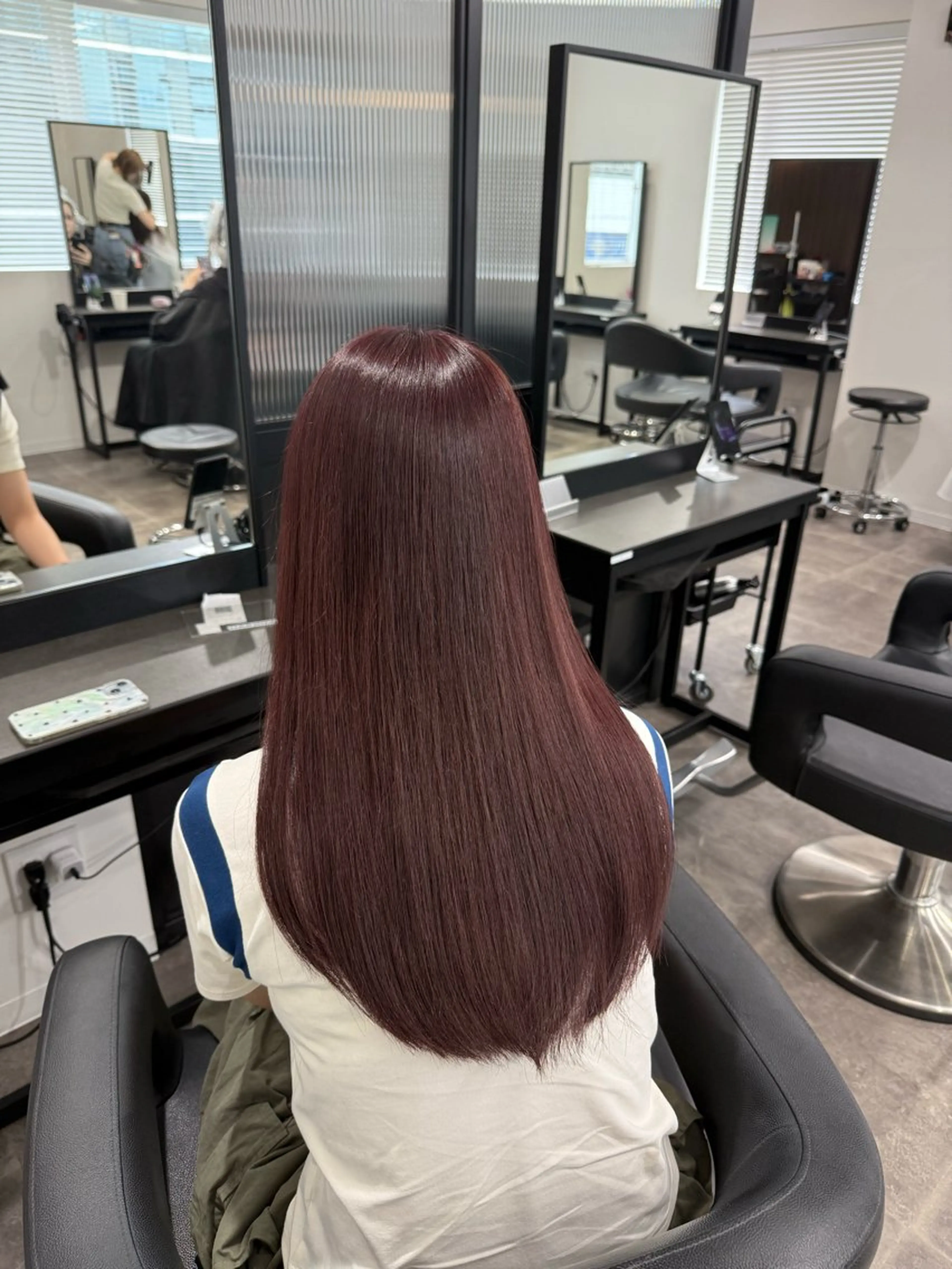 ロング カラー ヘアアレンジ ヘアカラー トリートメント 💗暖色特化ピンク/ 赤髪💗HARUNAのヘアスタイル