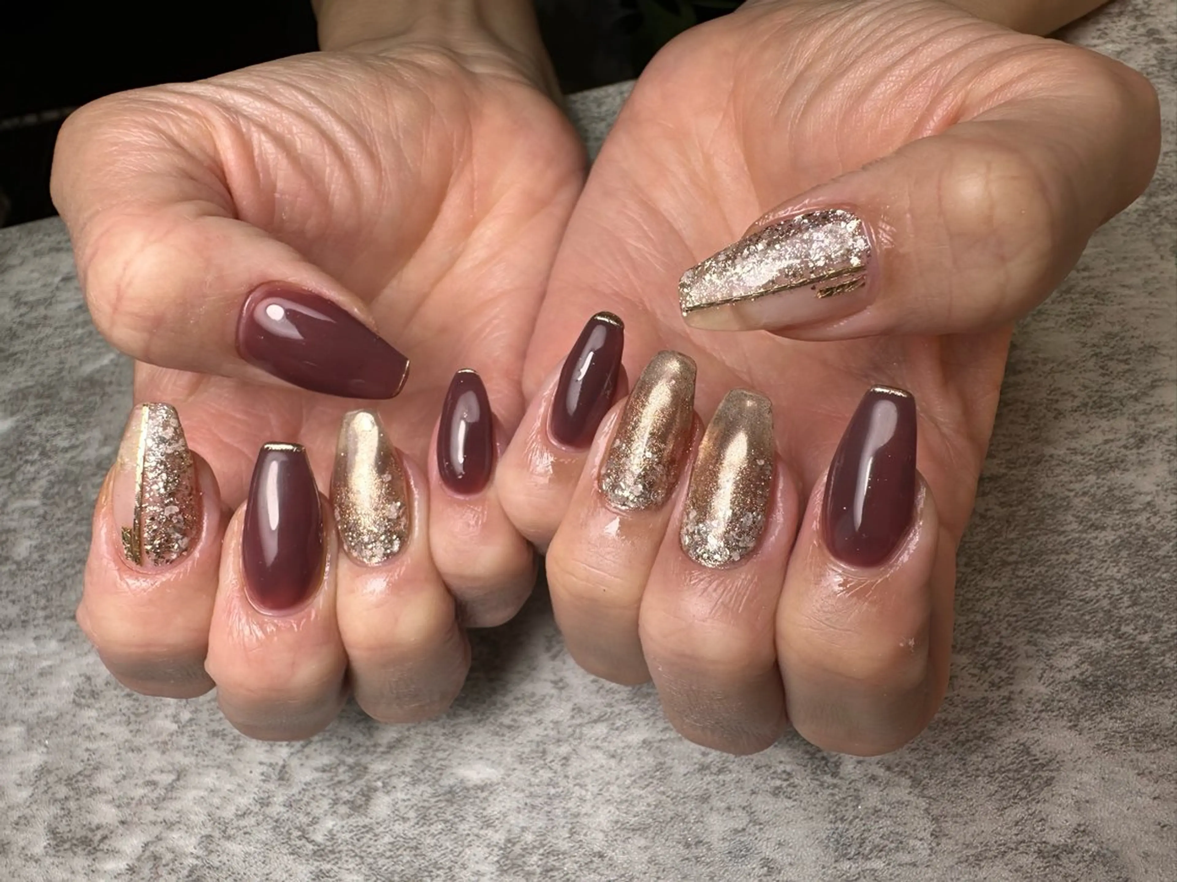 ネイル La vie mi nailニュアンスのネイルデザイン