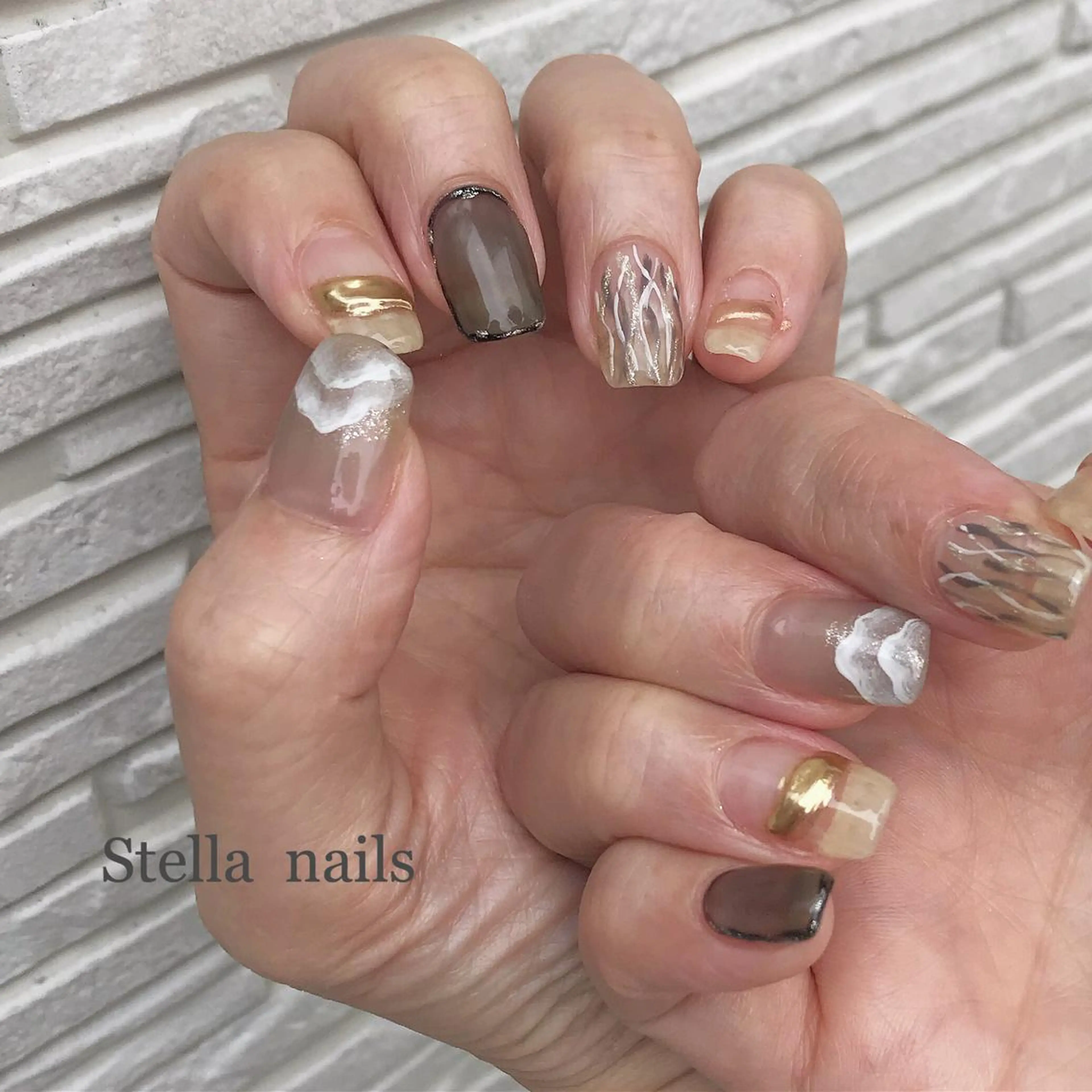 ネイル アートネイル ニュアンスネイル Stella nailsのマツエク・マツパデザイン