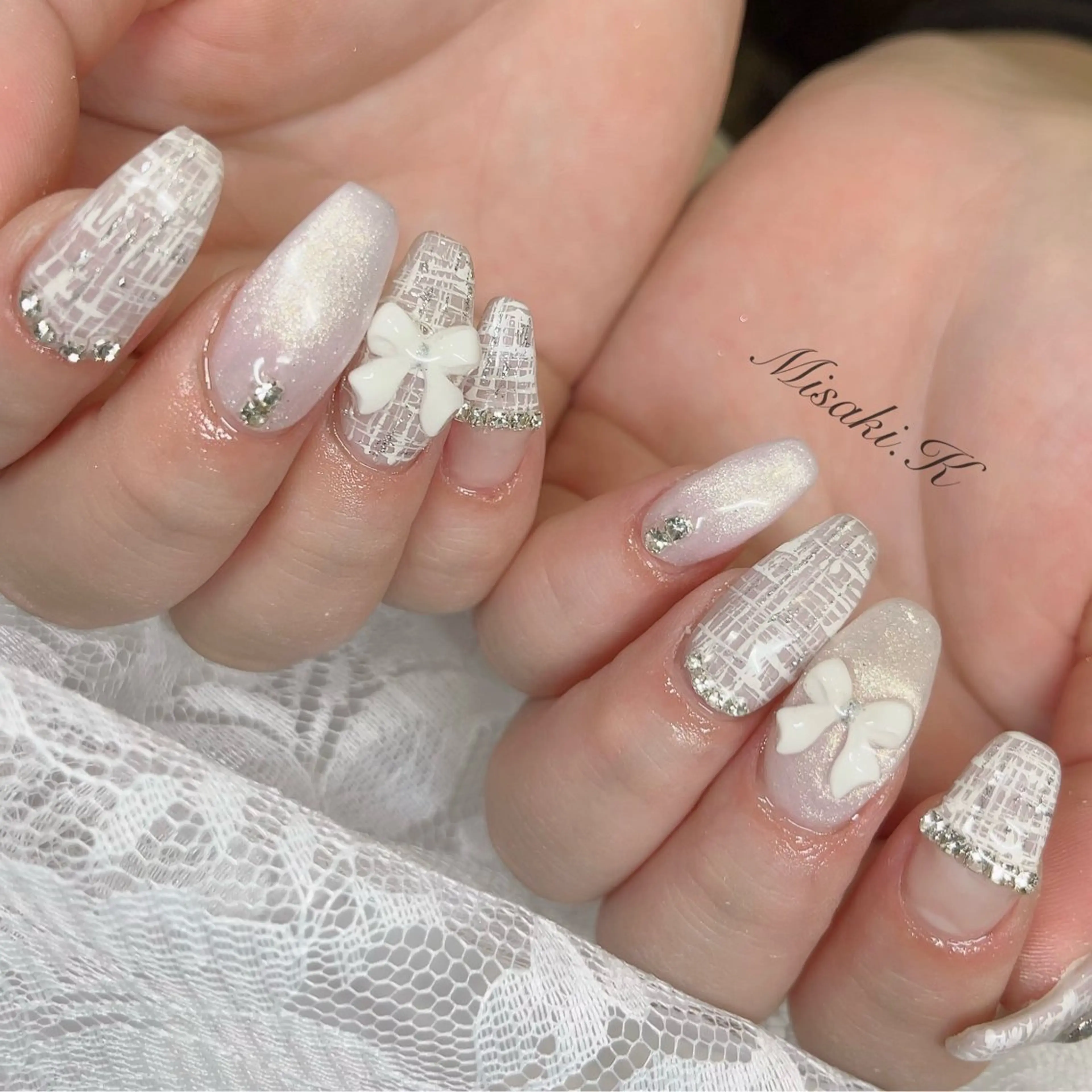 ネイル リボン K. Misakiのネイルデザイン