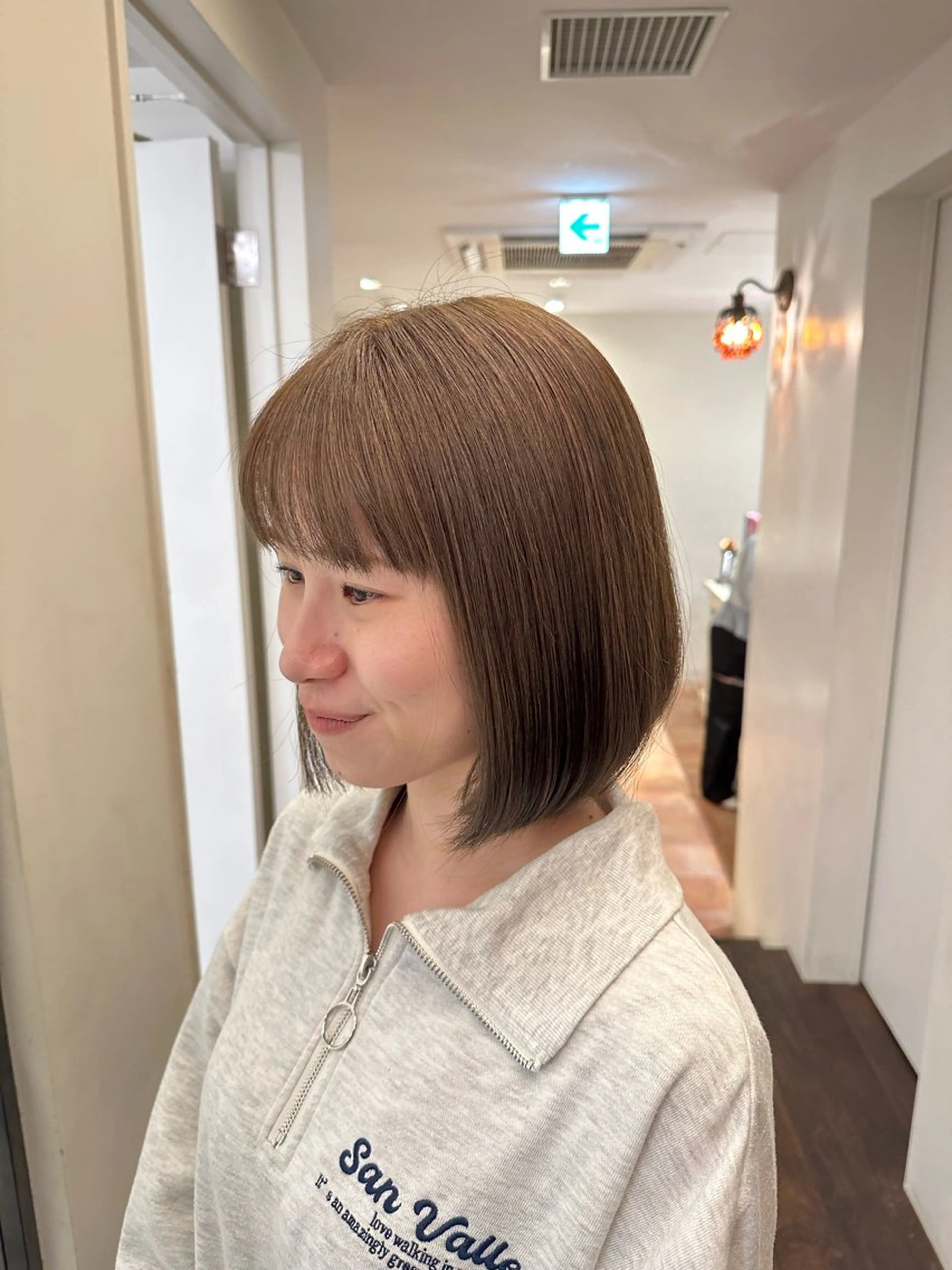 ミディアム カラー ヘアカラー トリートメント ヘッドスパ 安丸 結夏のヘアスタイル