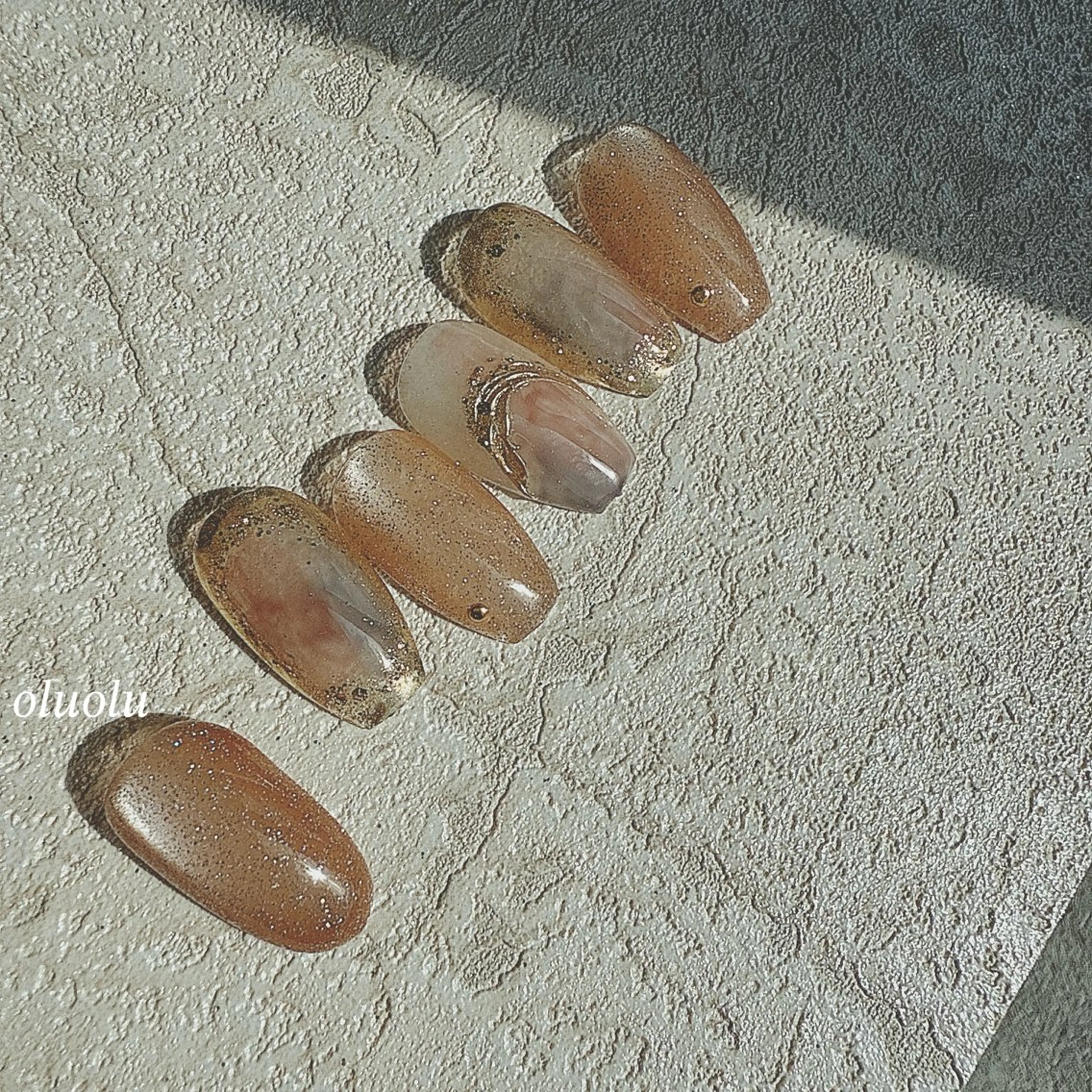 ネイル アートネイル オーロラネイル フラッシュネイル ジェルネイル キラキラネイル ハンドネイル 大村 紬華のネイルデザイン