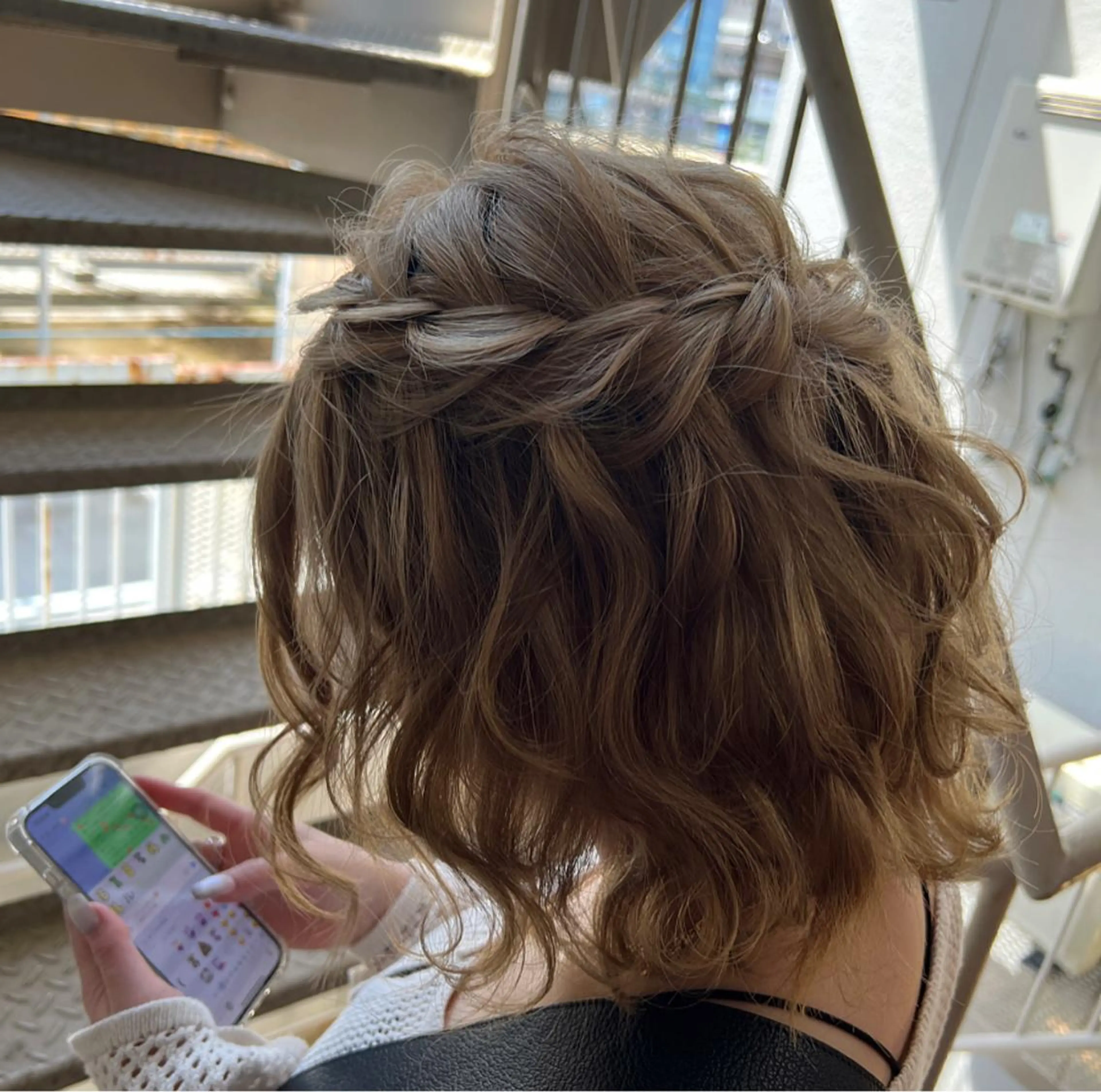 ミディアム ヘアアレンジ ハーフアップ 山室 敬義のヘアスタイル