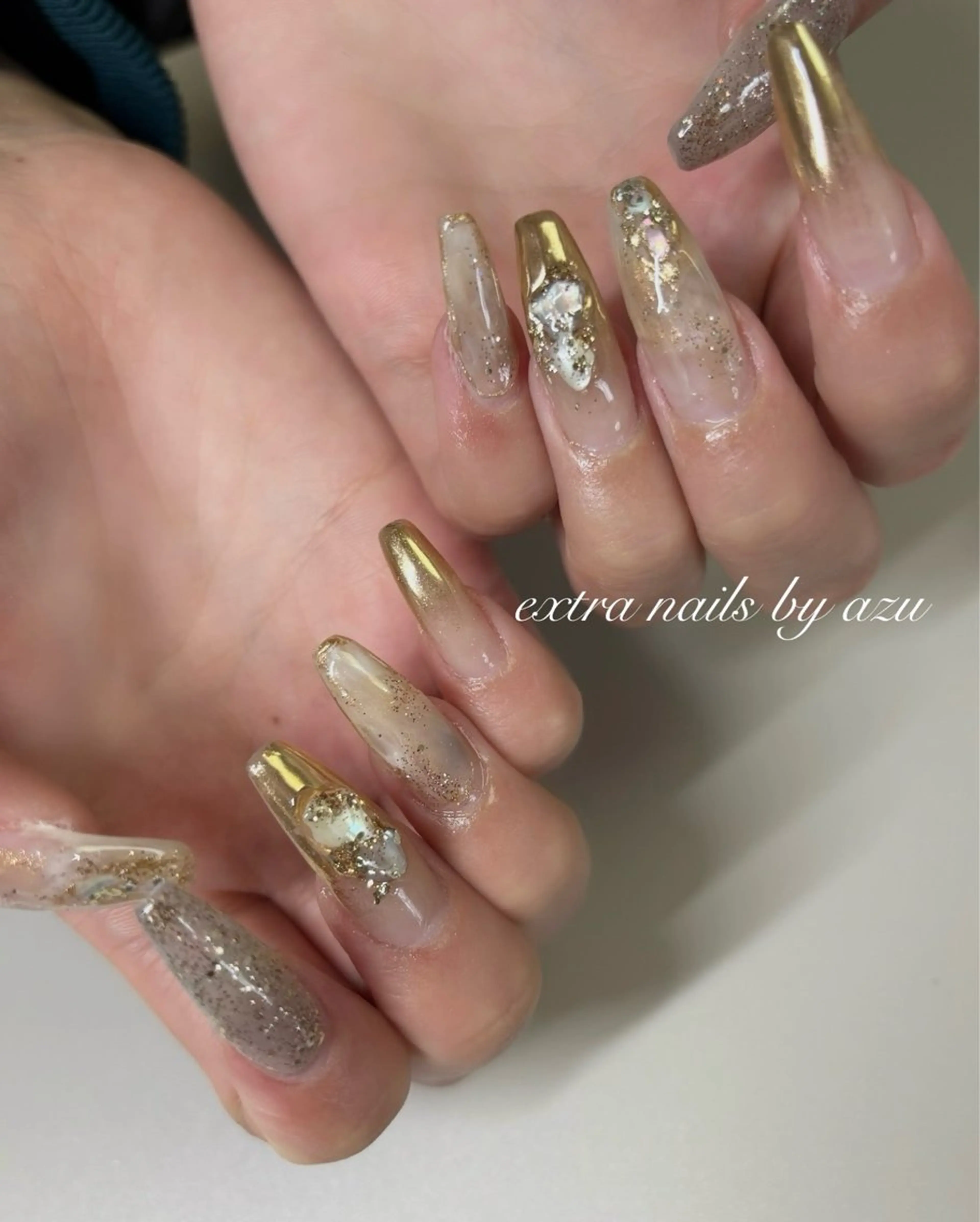 ネイル ニュアンスネイル ハンドネイル extranails /wax　azuのネイルデザイン