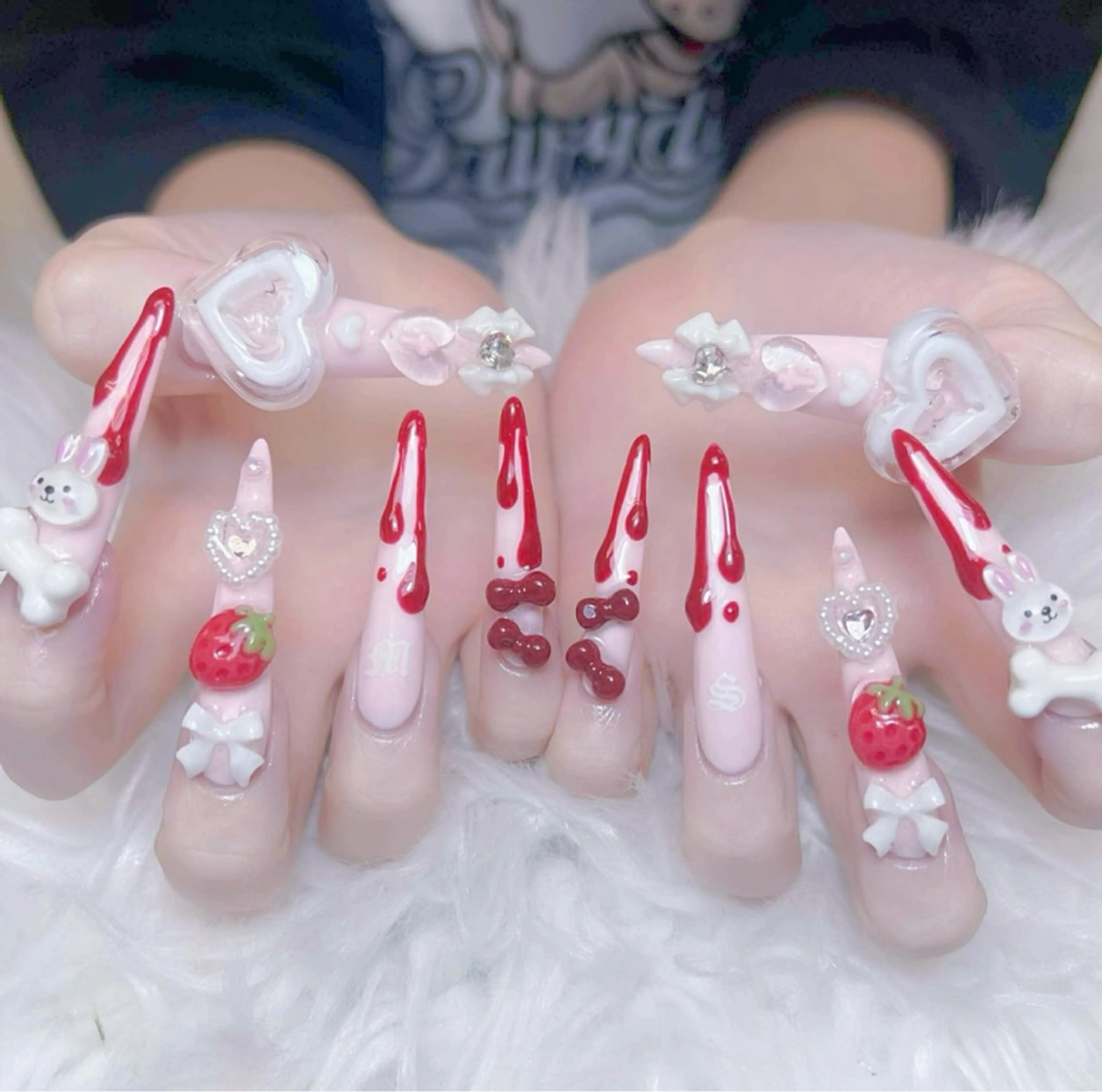 ネイル 長さ出し ロングネイル スーパーロングネイル ハンドネイル ain nailのネイルデザイン