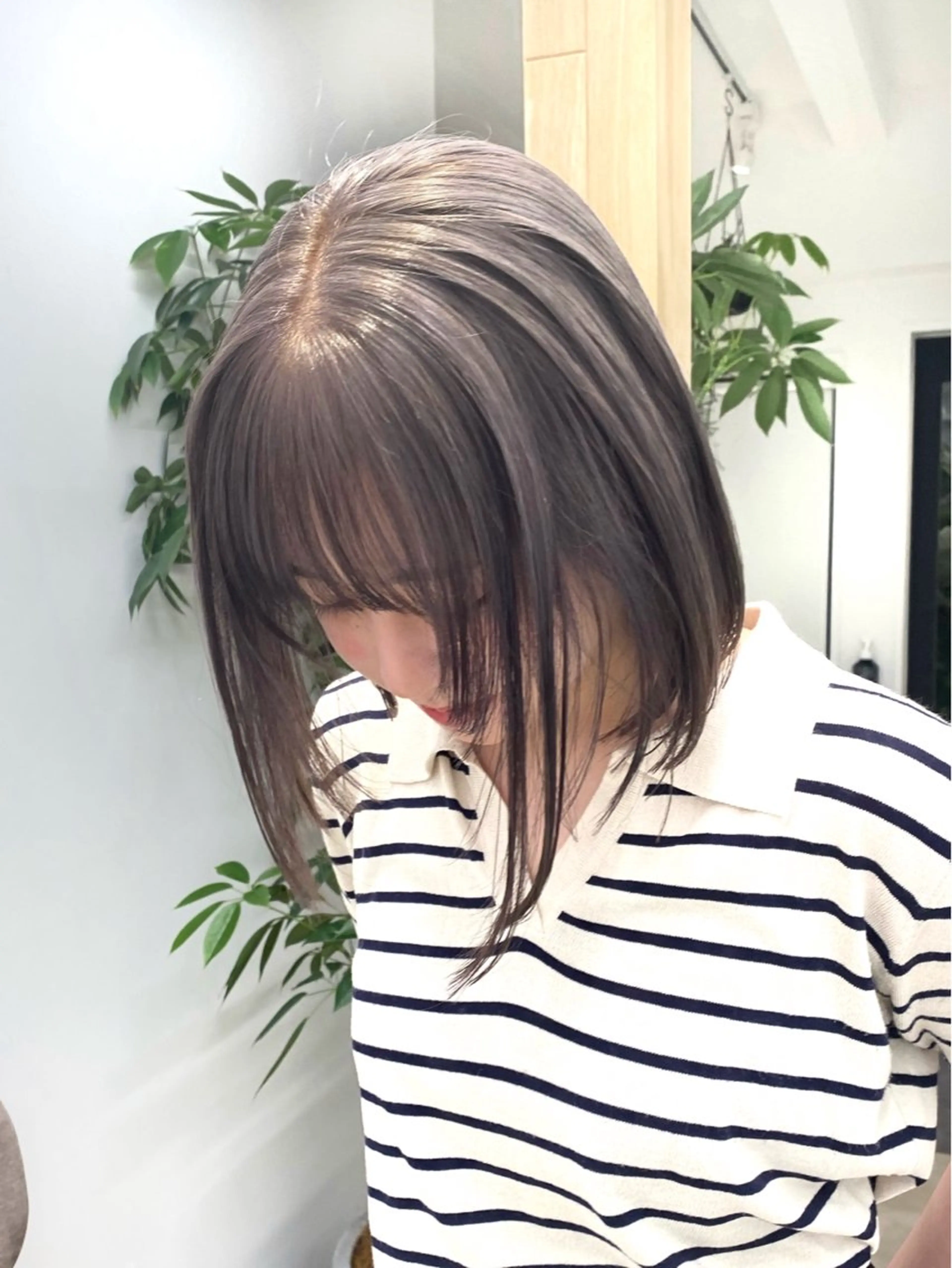 ミディアム カラー ブリーチ グレージュ カット ヘアカラー Lomalia 🤍🫧/makoのヘアスタイル