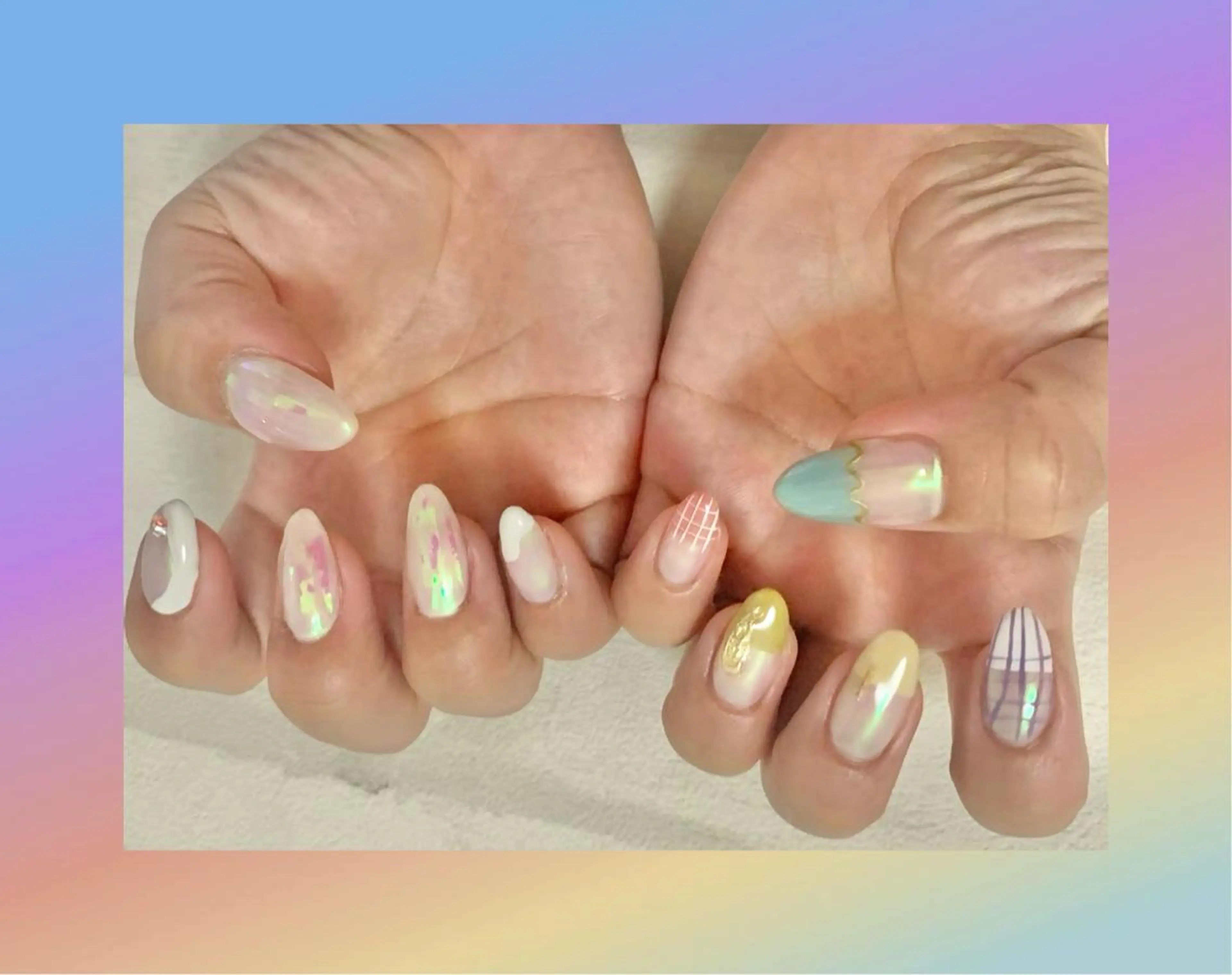 ネイル キラキラネイル 韓国ネイル ミラーネイル ニュアンスネイル ハンドネイル Nail Salon　Ｋのネイルデザイン