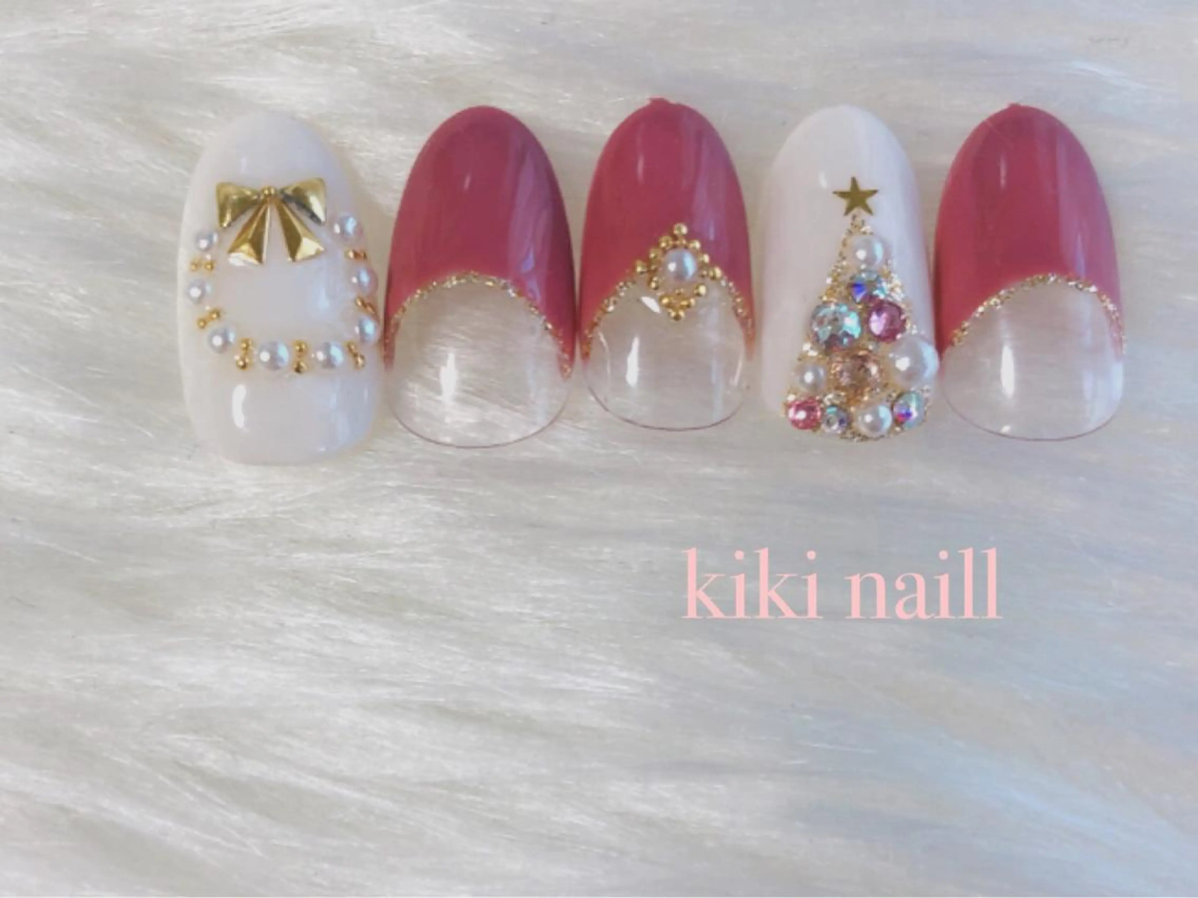 ネイル 冬ネイル クリスマス kiki nail 二子玉川のネイルデザイン