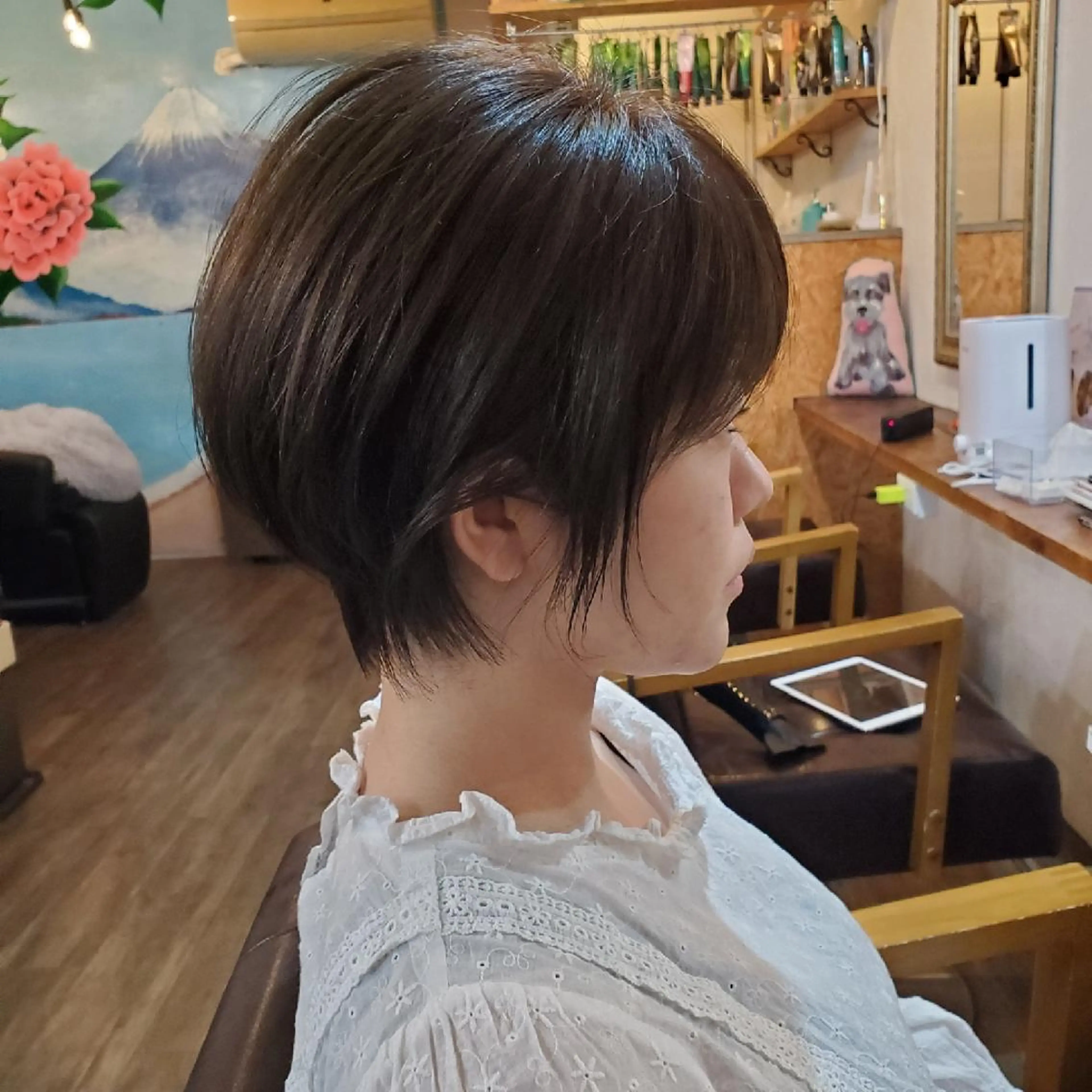 ショート カラー カット ヘアカラー トリートメント フリーランス所属・韓国ヘア レイヤー くびれヘアMATSUのヘアスタイル