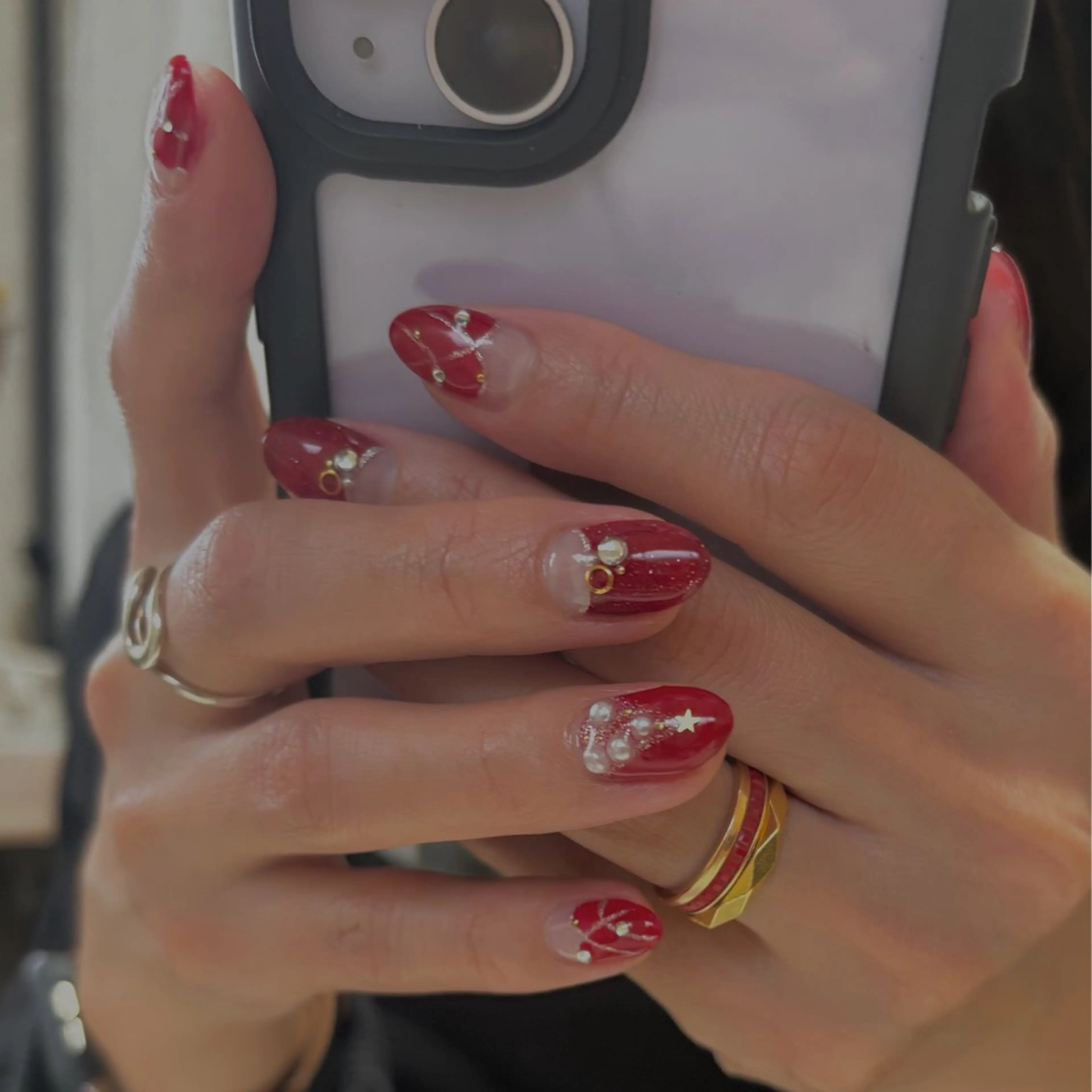 ネイル フラッシュネイル ジェルネイル キラキラネイル マグネットネイル ニュアンスネイル ハンドネイル tamu nail 金町のネイルデザイン