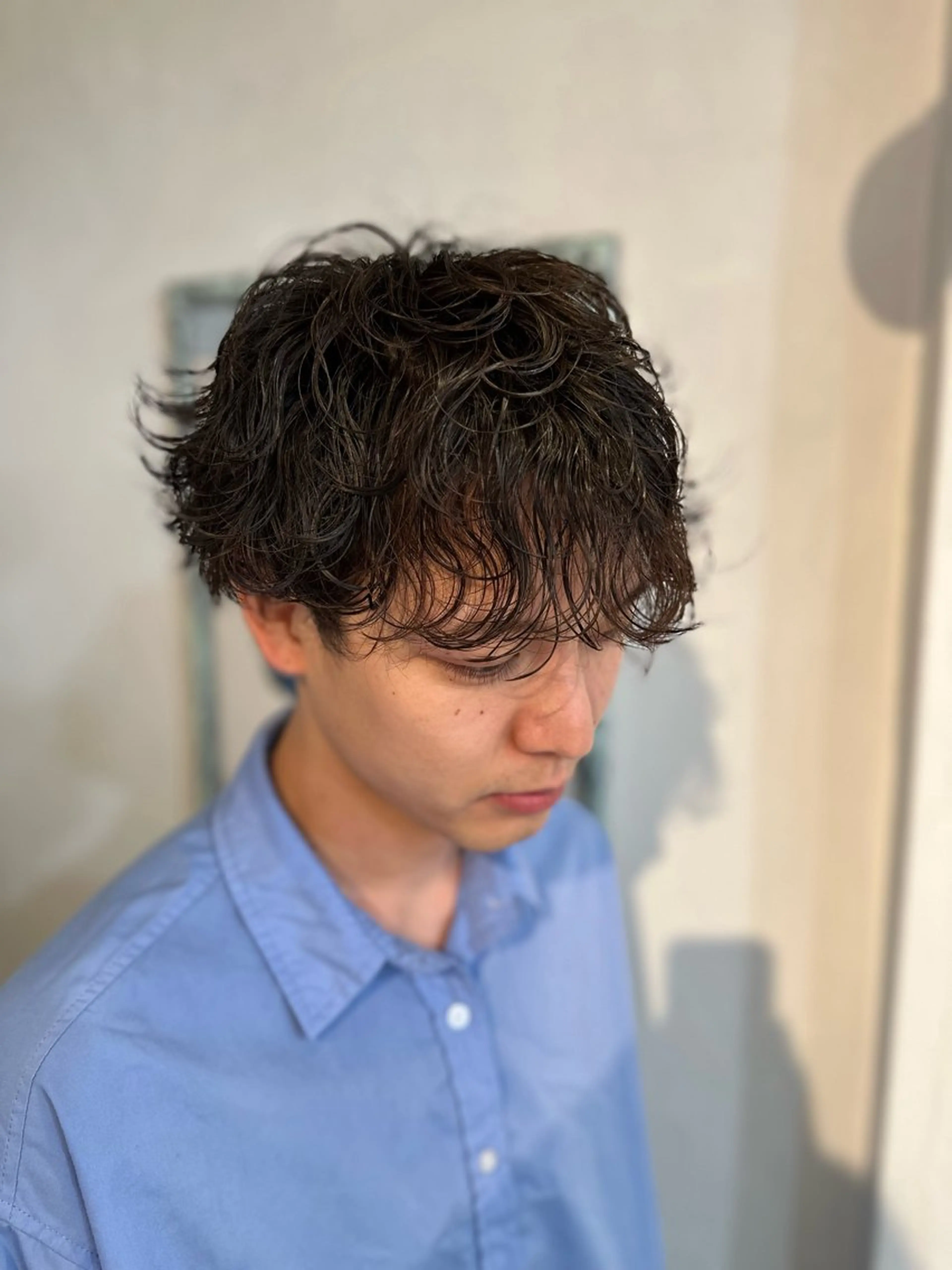 ショート カラー パーマ メンズ メンズパーマ カット パーマ KAKERU/ボブ/ ショート/パーマ🌱のヘアスタイル
