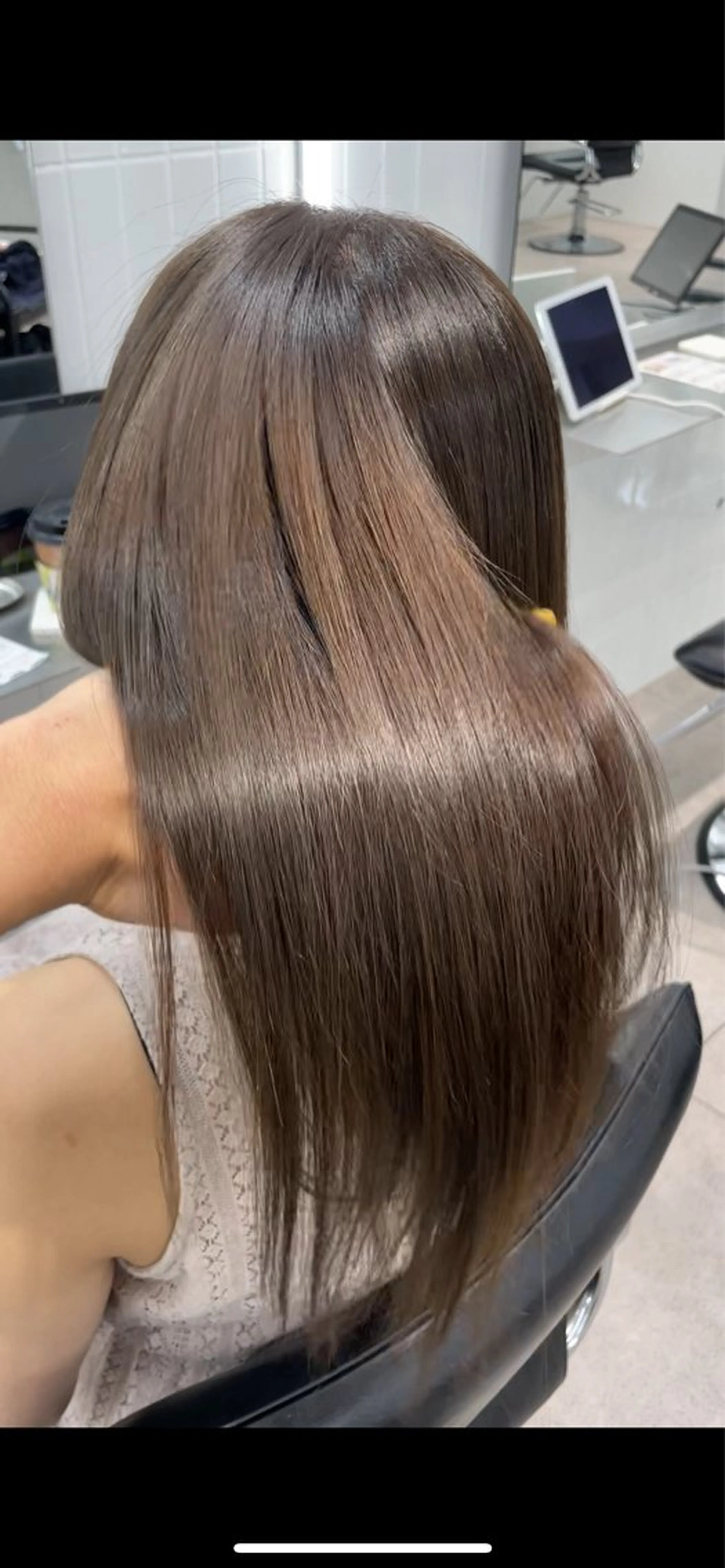 ロング カラー パーマ ベージュカラー ケアカラー オリーブベージュ オリーブカラー 髪質改善 ヘアカラー 縮毛矯正 トリートメント 🌊海外ハイライト リタッチ/グレー系のヘアスタイル