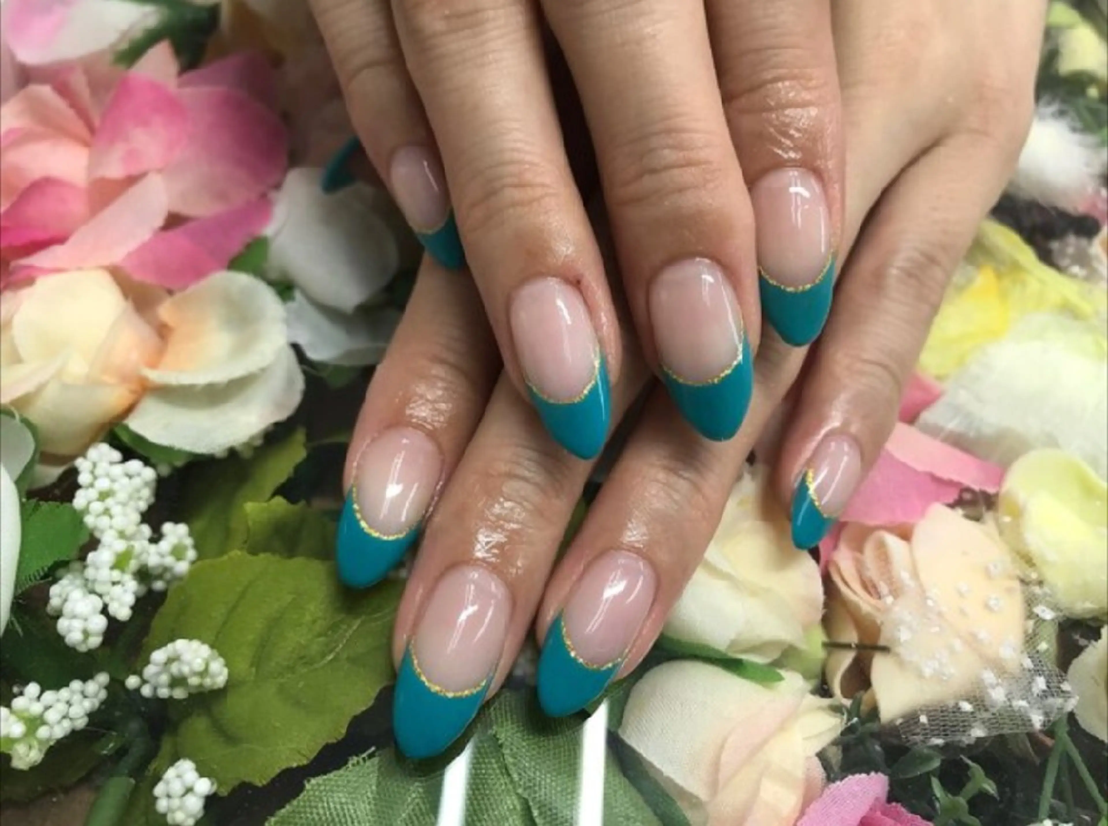⑥ 🫳ハンド　クリアベース+フレンチの写真