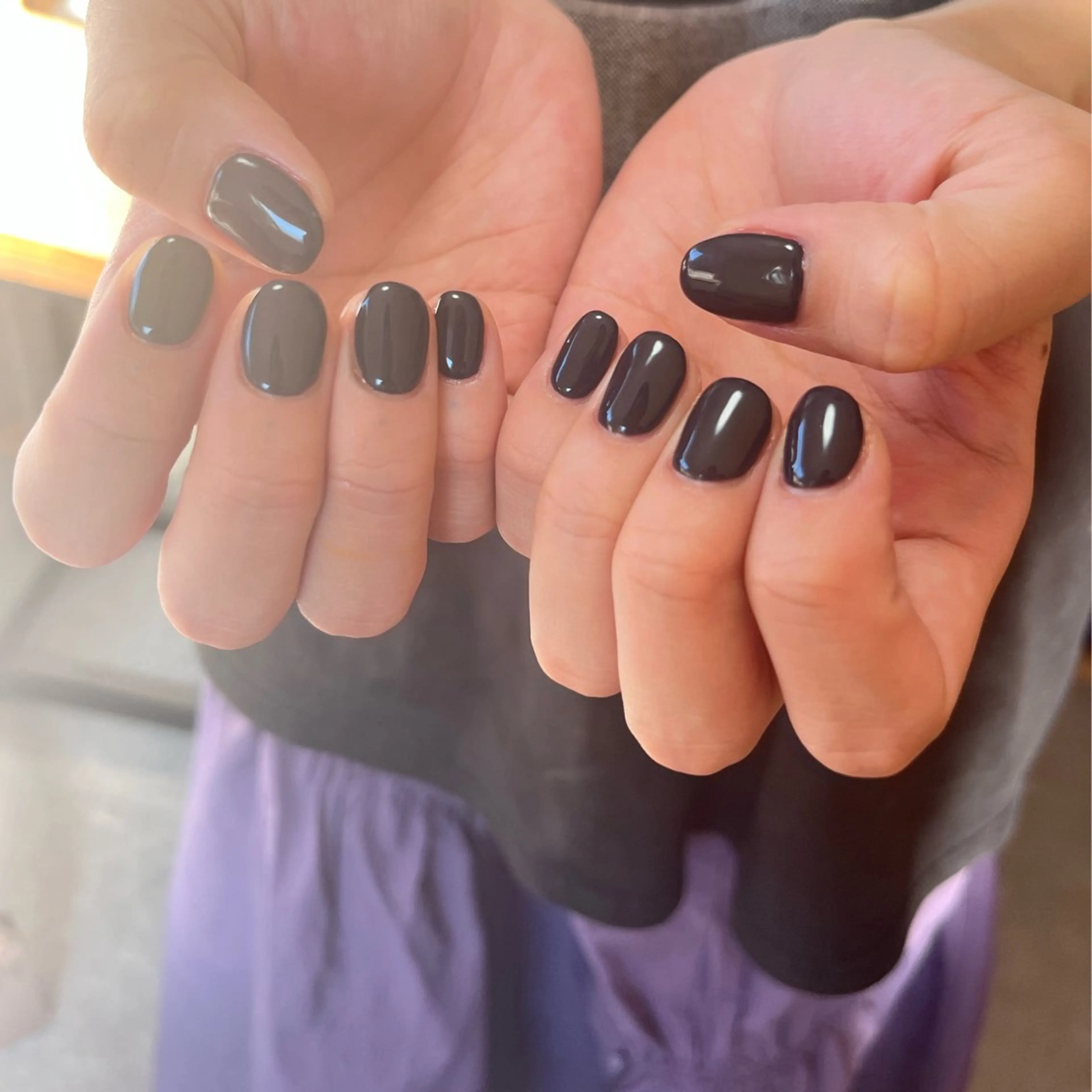 ネイル ジェルネイル ネイビー ワンカラーネイル tamu nail 　金町のネイルデザイン