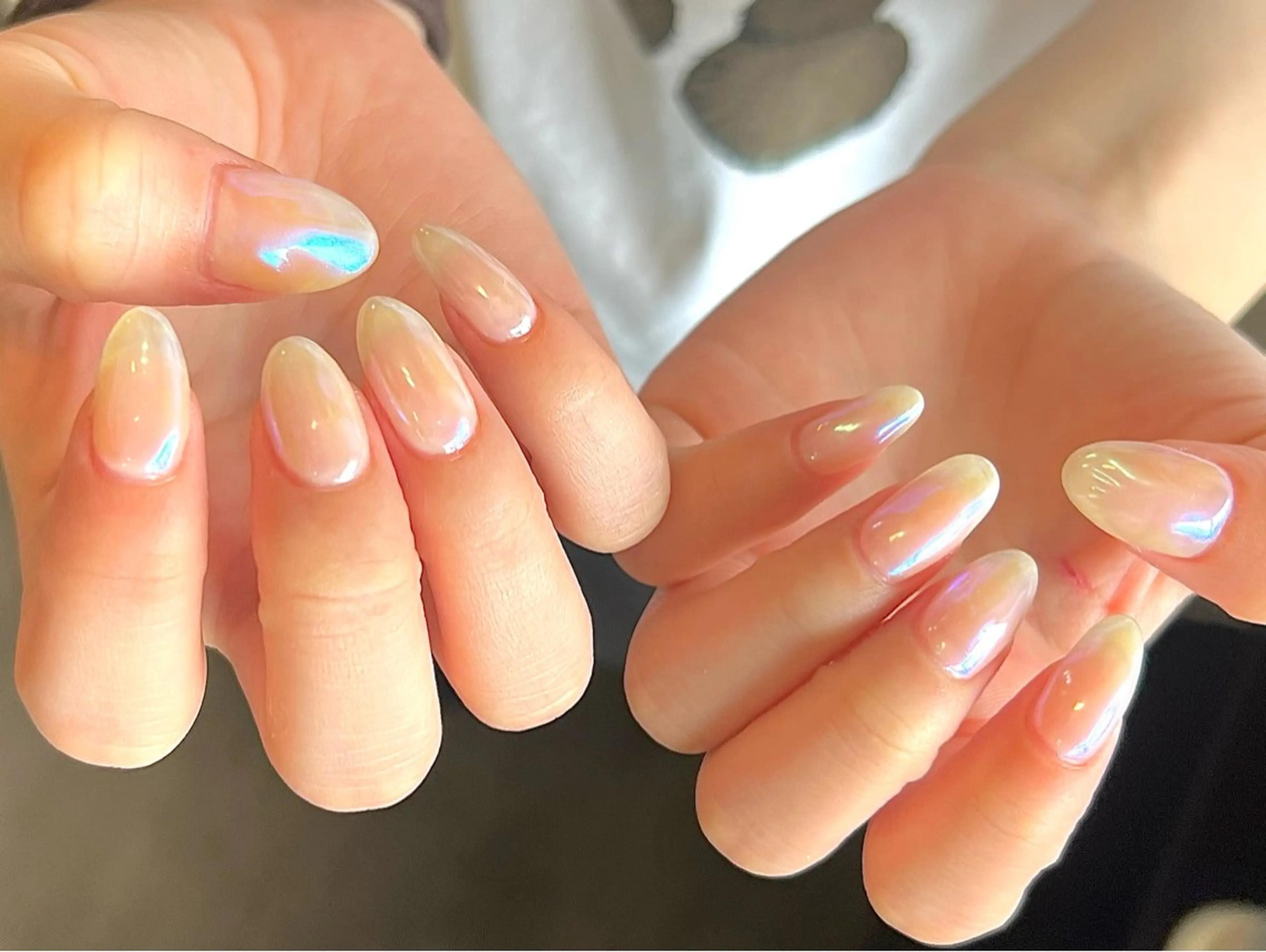 ネイル ブルー ホワイト ハンドネイル 🫧💜 Yoshizawaのネイルデザイン