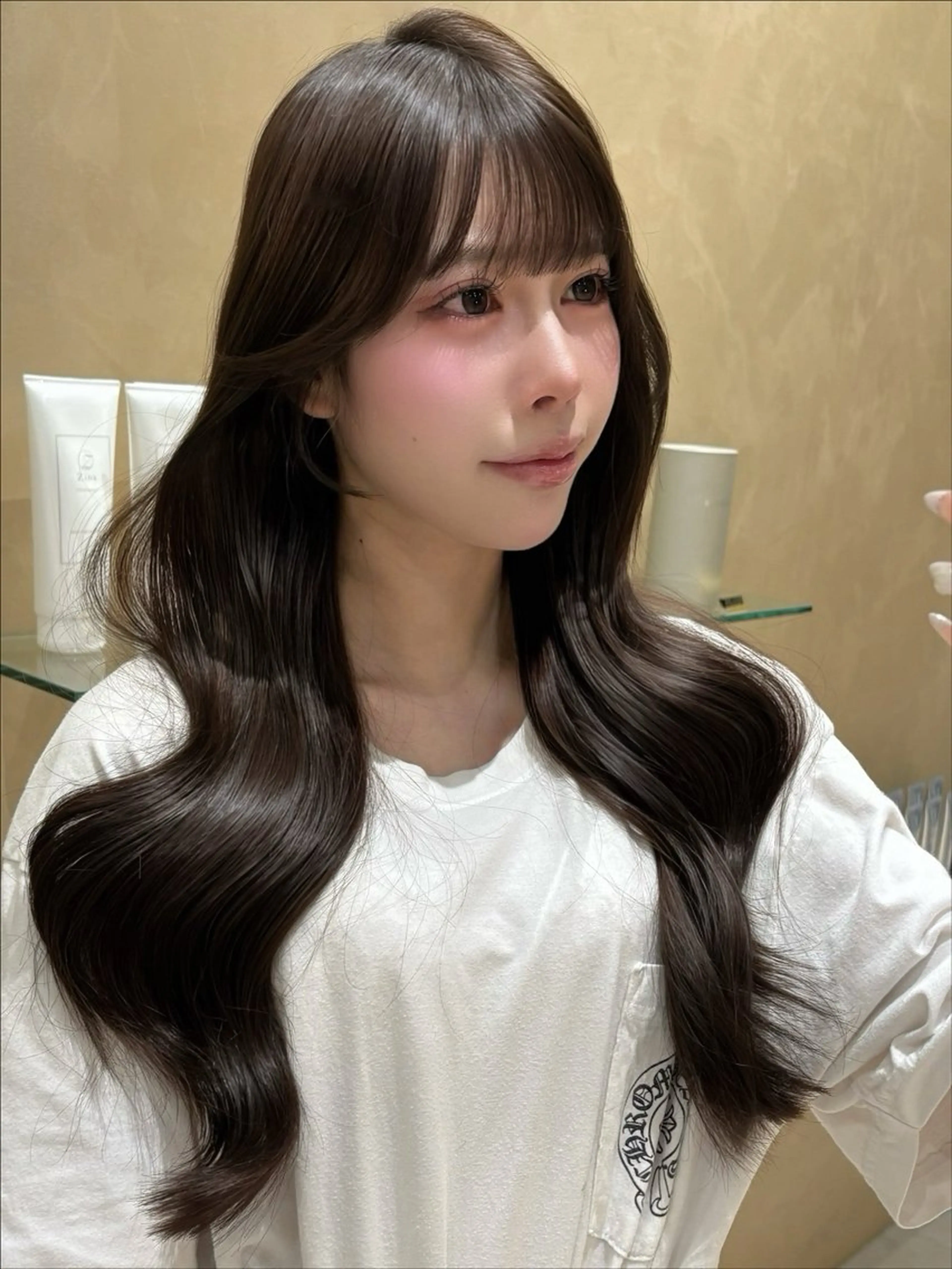 ロング カラー ブラウンカラー 中韓style 💄🤍愛子🇨🇳のヘアスタイル