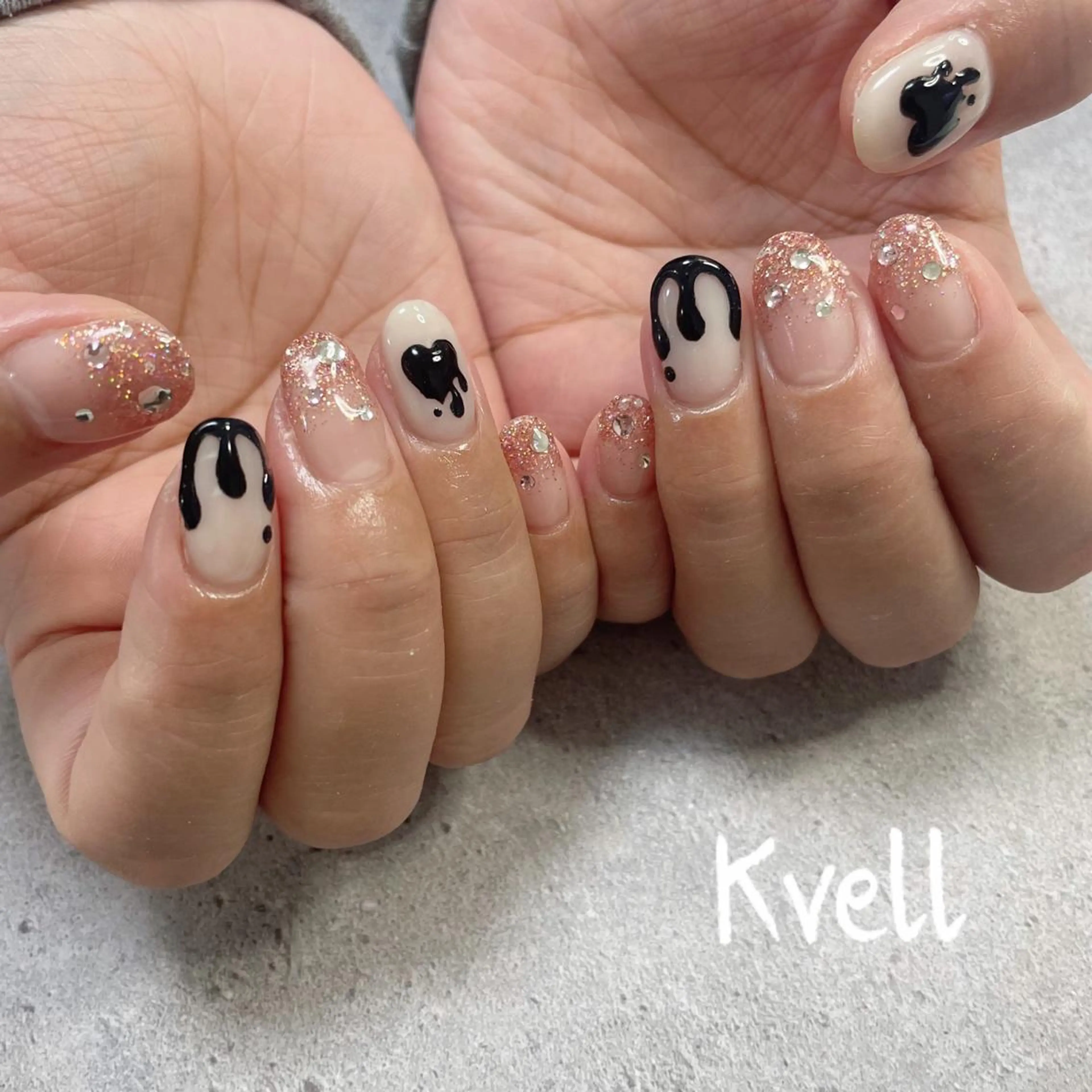 ネイル アートネイル クリアネイル ぷっくりネイル ハンドネイル nail salon  Kvell所属・nailsalon Kvellのネイルデザイン
