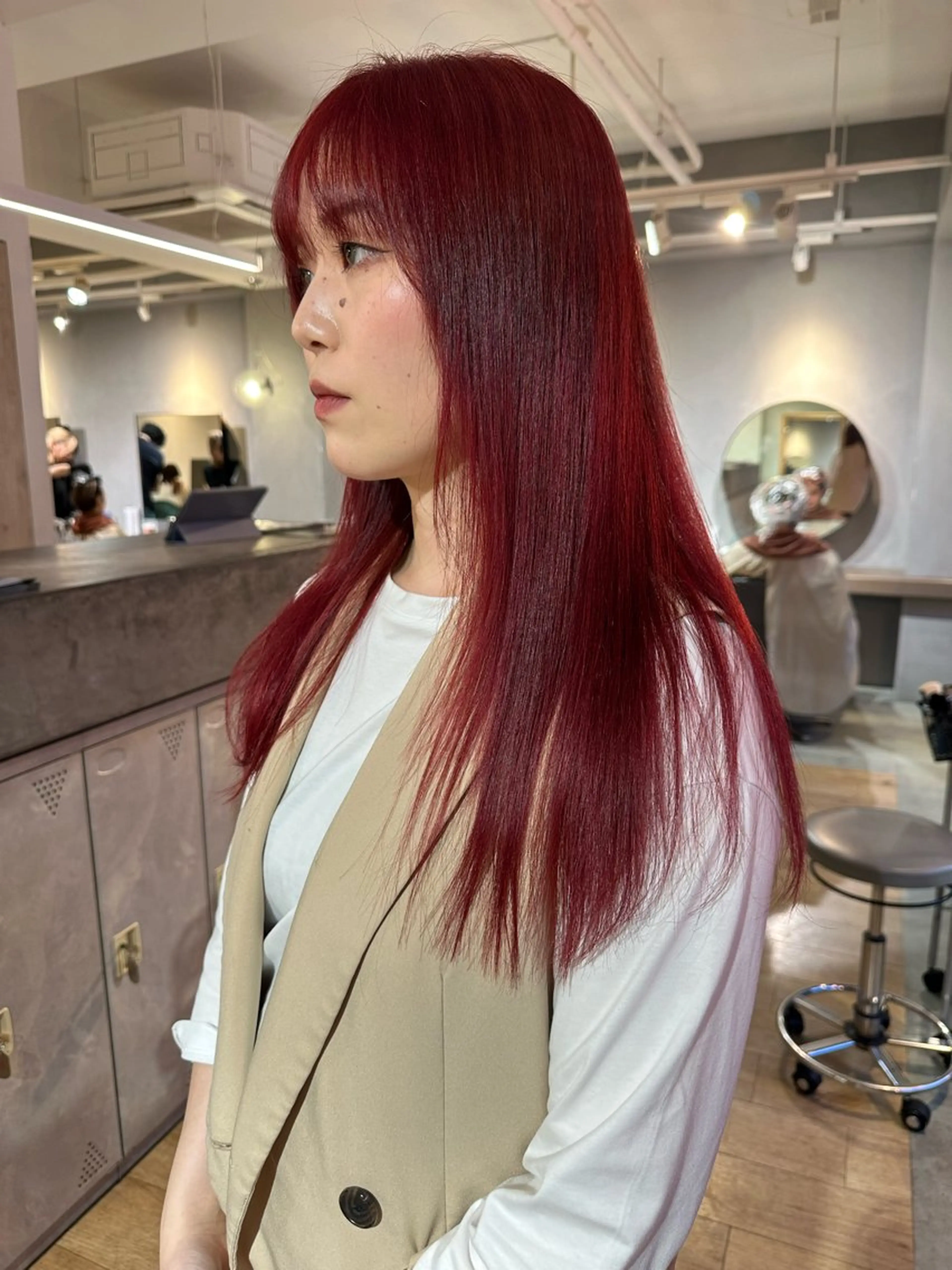 ロング カラー ヘアカラー 美髪・シールエクステ ホソタニリョウコのヘアスタイル