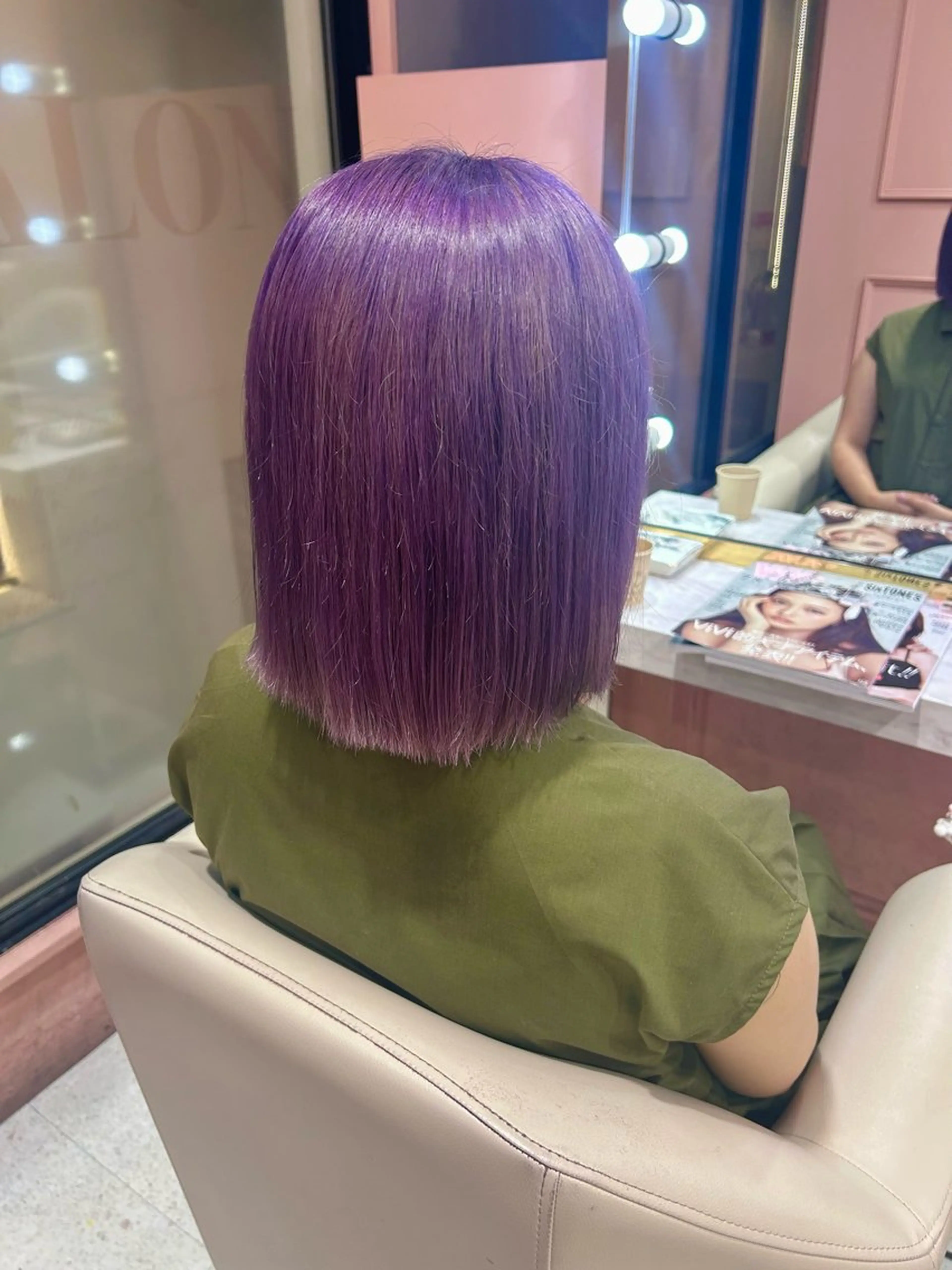 ショート カラー パープルカラー Cherie所属・Chérie Honokaのヘアスタイル