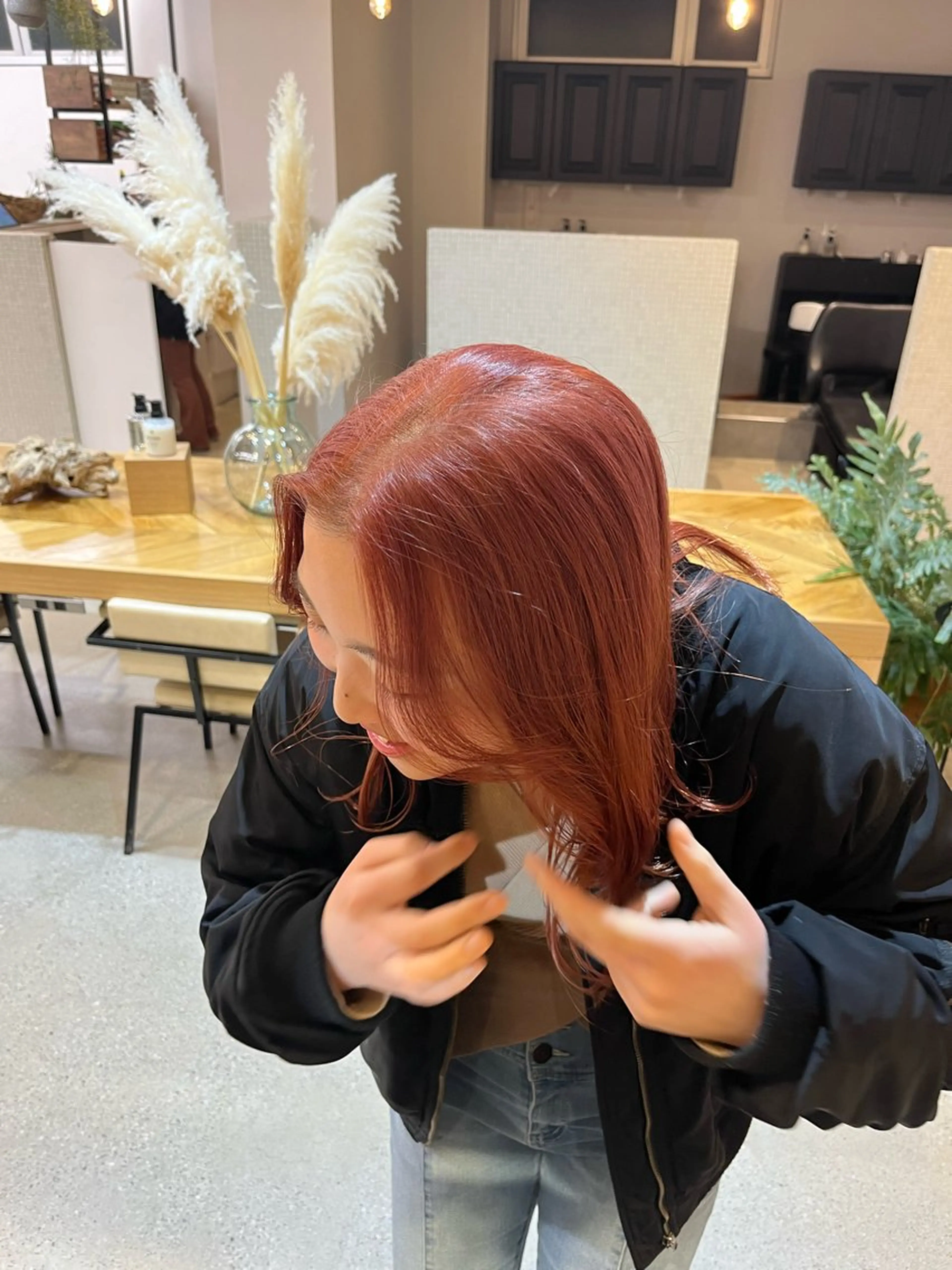 カラー ピンクカラー 🍒暖色カラー🍒 ueno aiのヘアスタイル