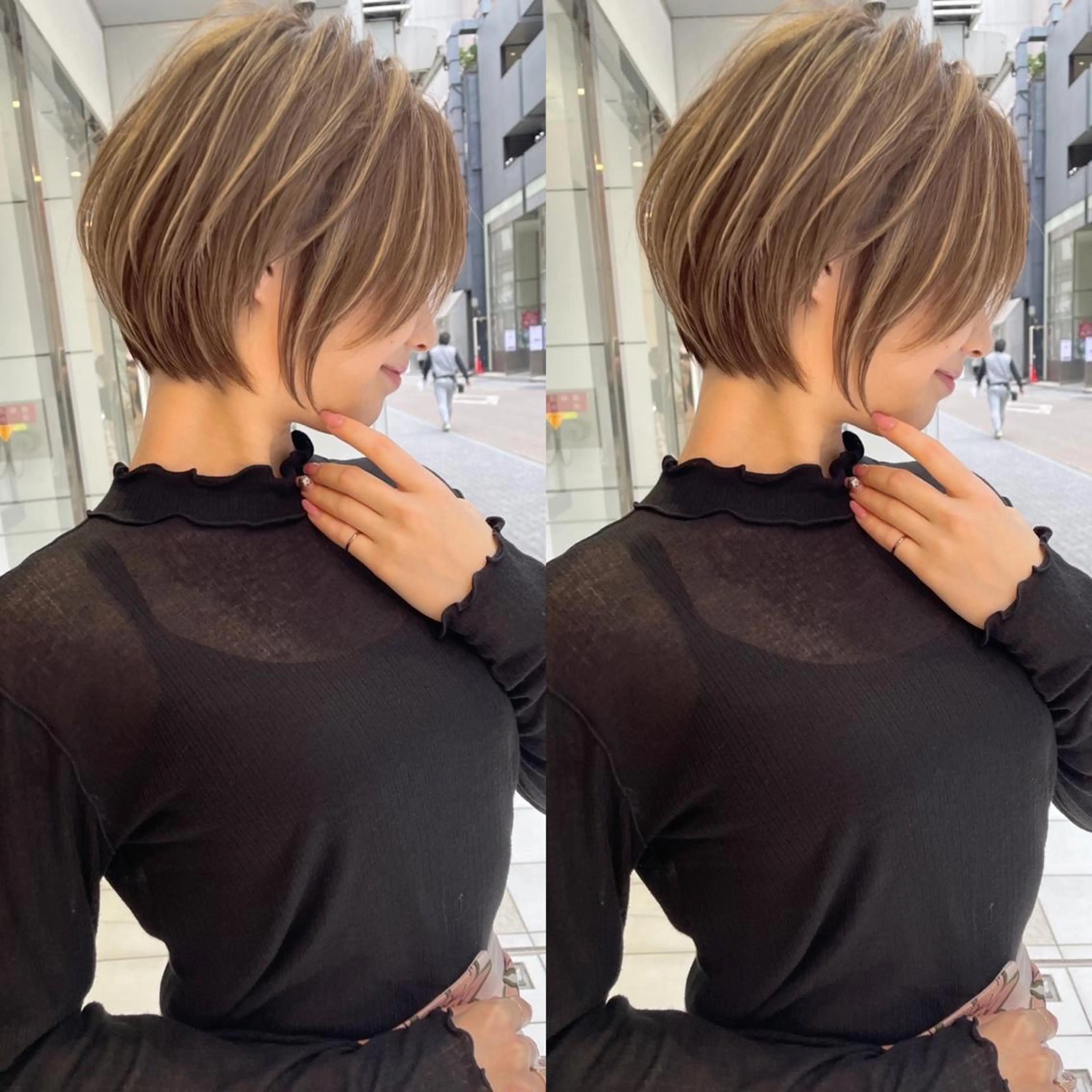 ショート カラー カット ヘアカラー トリートメント 💛うる艶ハイトーン LEON💛のヘアスタイル