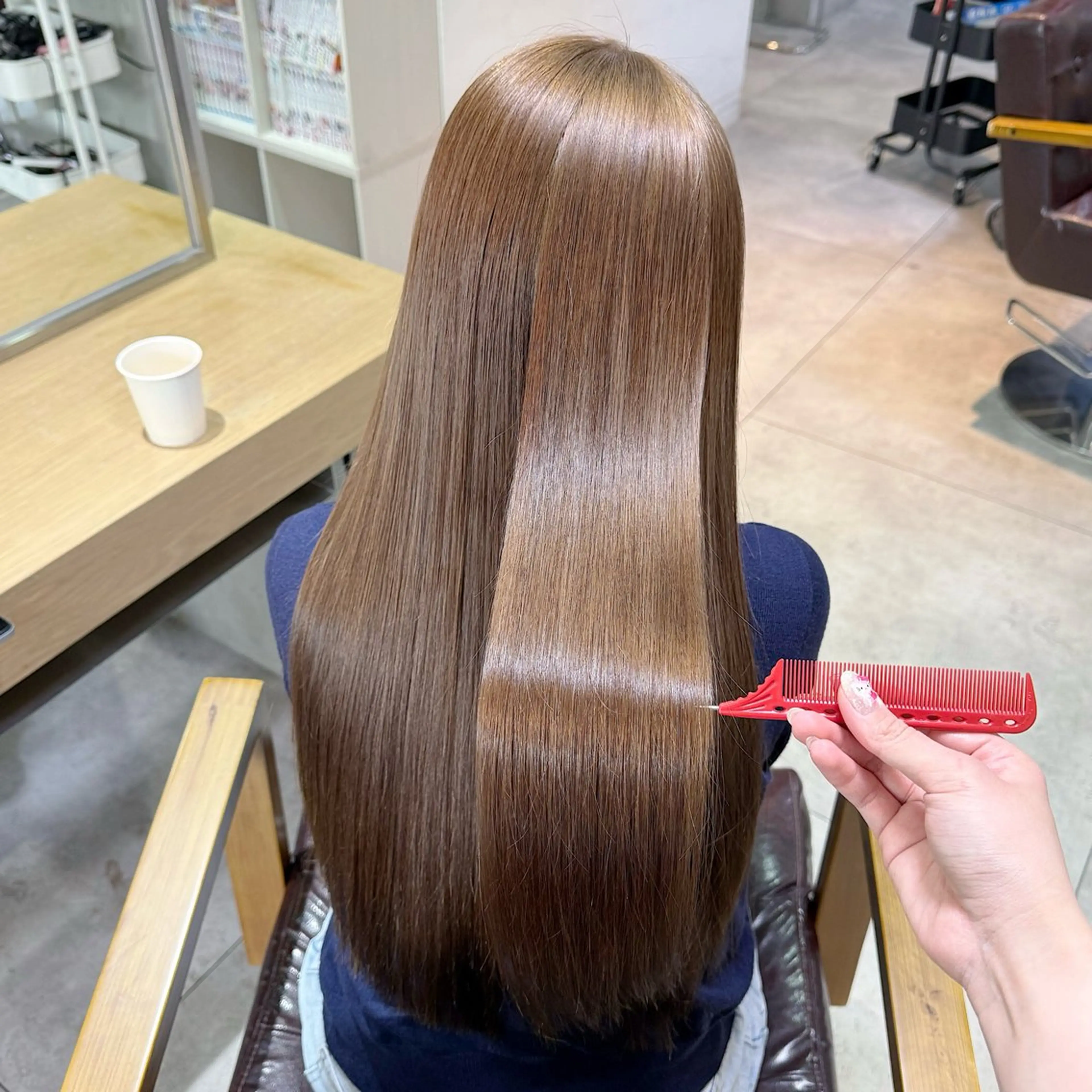 レディースカット＋ブリーチなしWカラー＋ナノバブルシャンプー🫧の写真