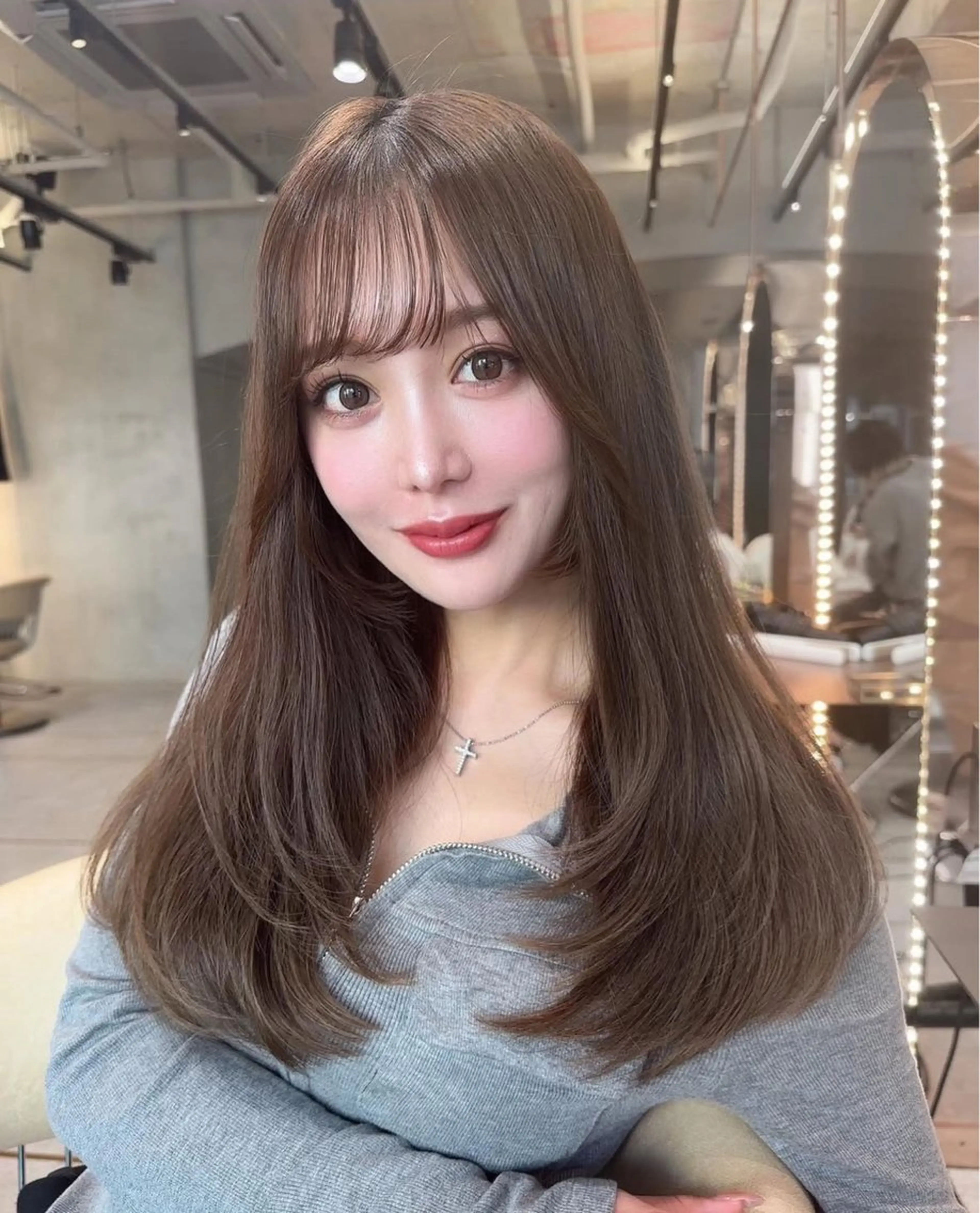 【迷ったらこちら🎶】前髪カット+ワンカラー + 3stepトリートメント💖✨(内部外部補修🫧)の写真