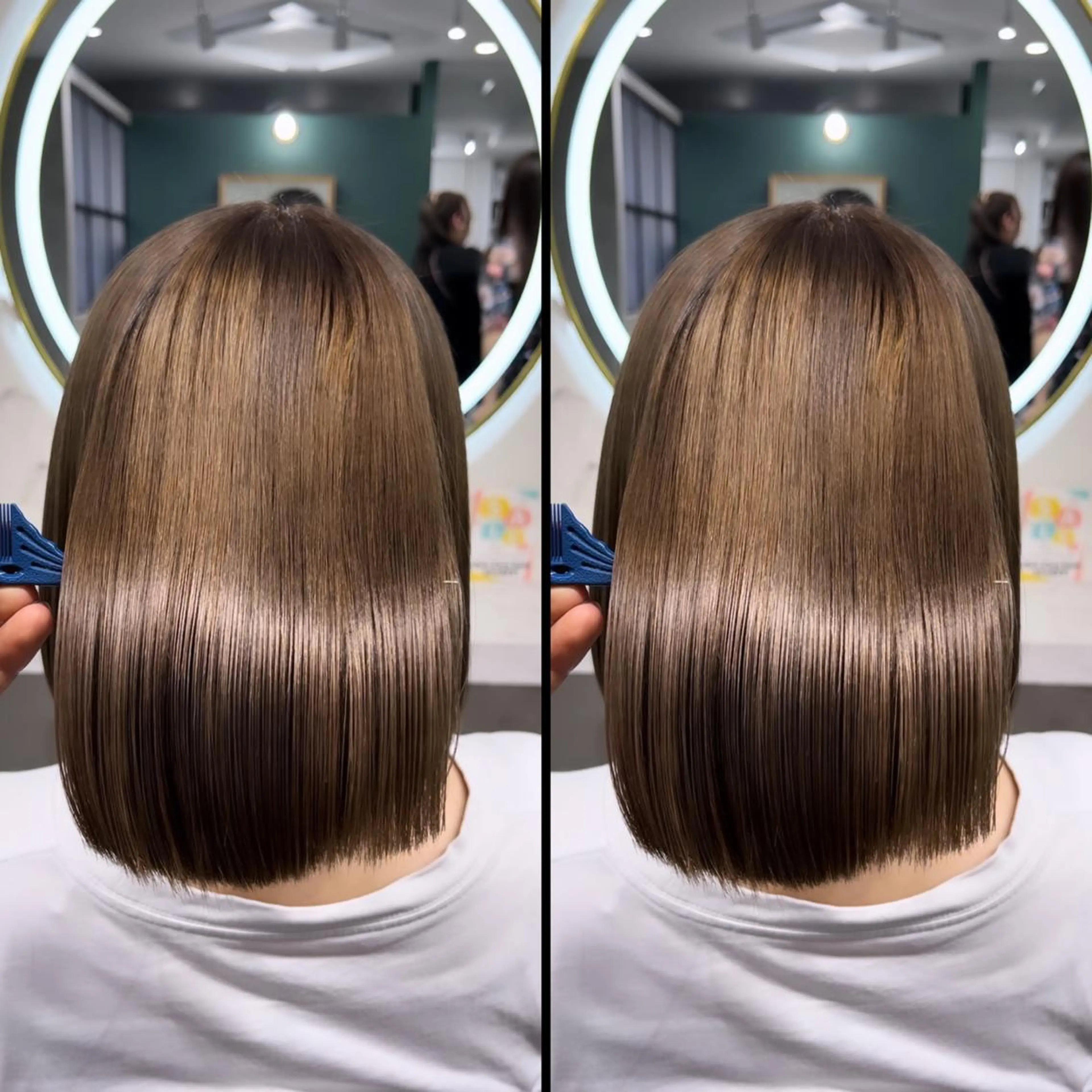 ミディアム カラー ヘアカラー トリートメント 髪質改善･縮毛矯正 特化･ユウシンのヘアスタイル