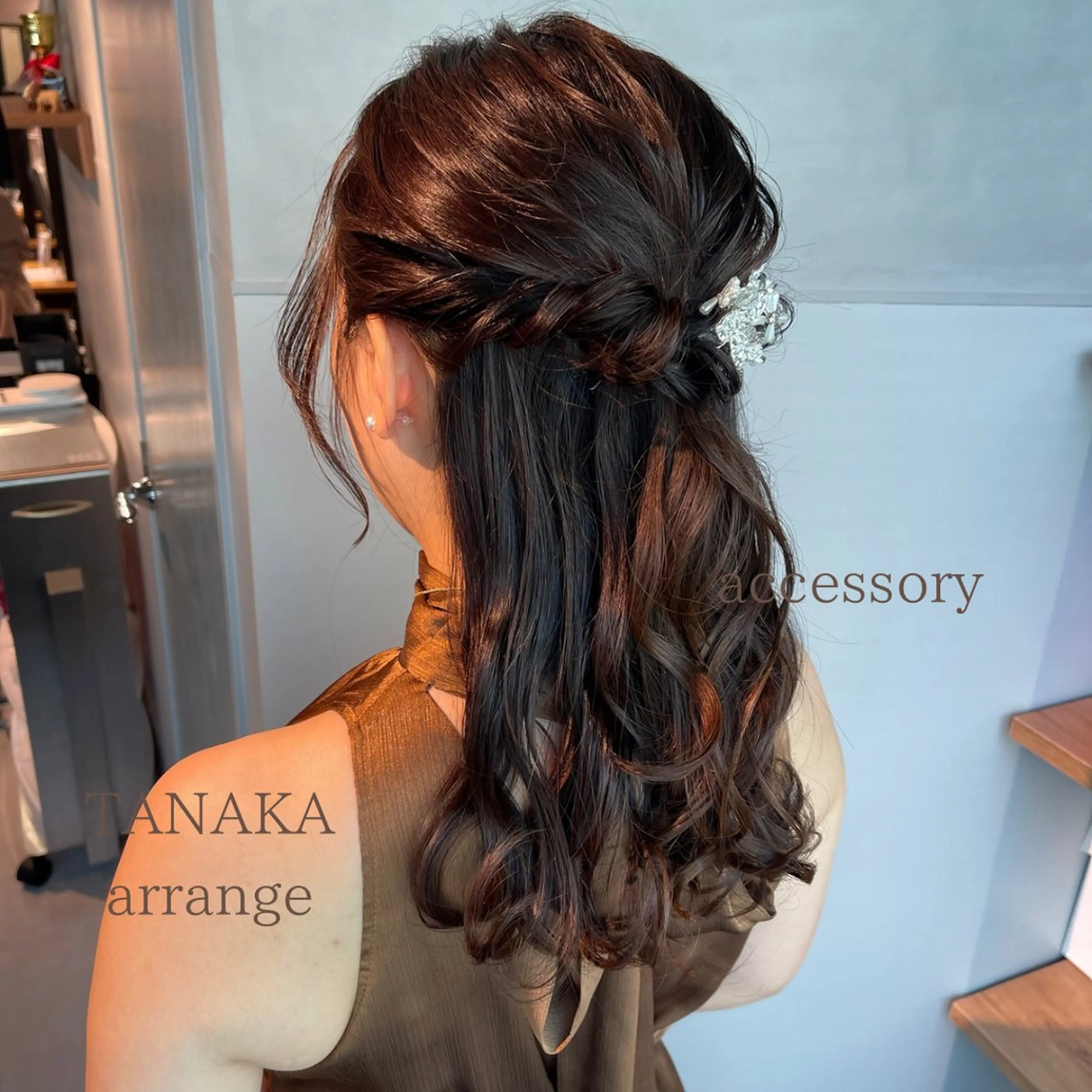ヘアアレンジ ポニーテール 結婚式・ブライダル 卒業式のヘアスタイル ヘアセット charm《銀座》 縮毛矯正/ヘアセットのヘアスタイル