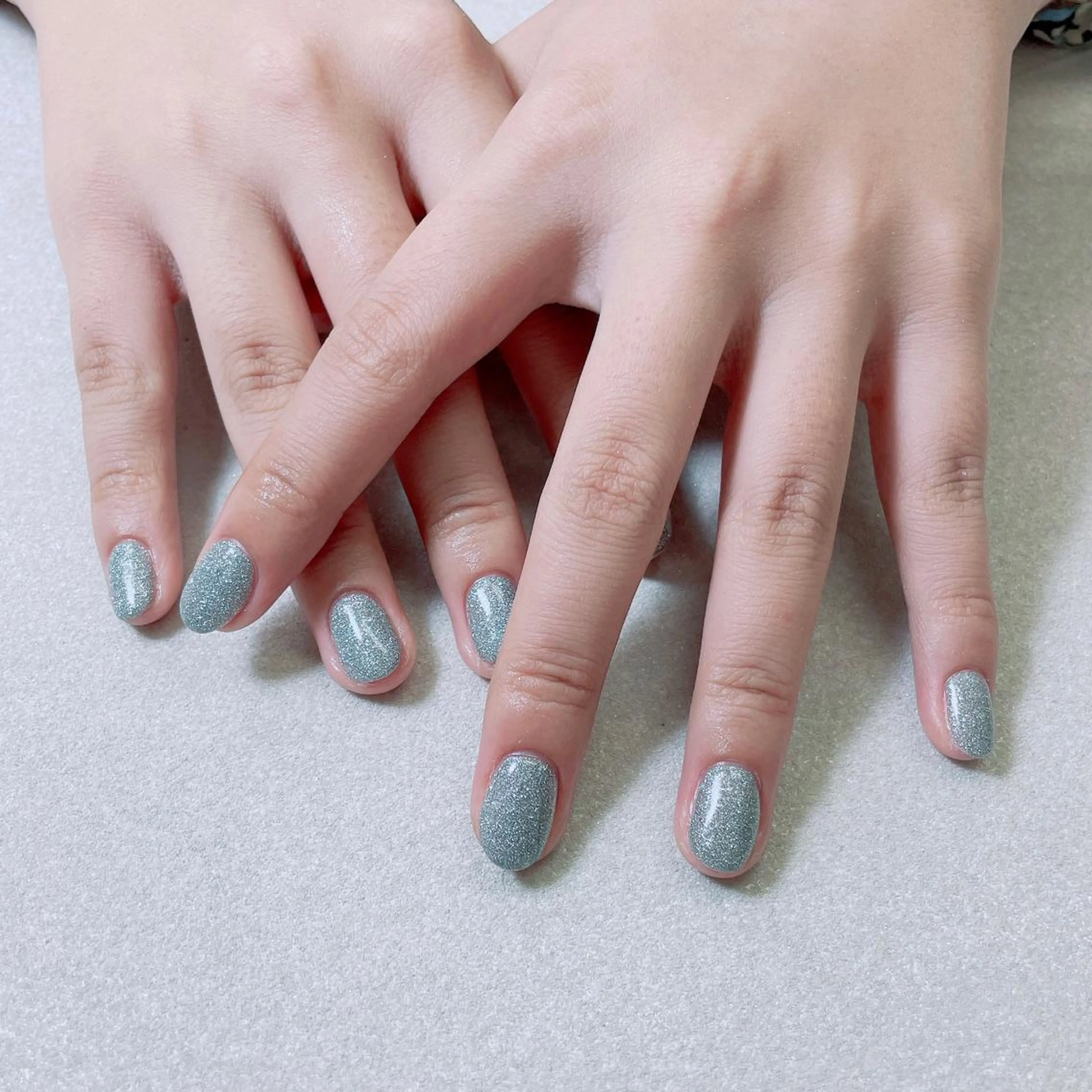 ネイル 長さ出し ラメ(グリッター) スカルプネイル ハンドネイル A85G ayakoのネイルデザイン