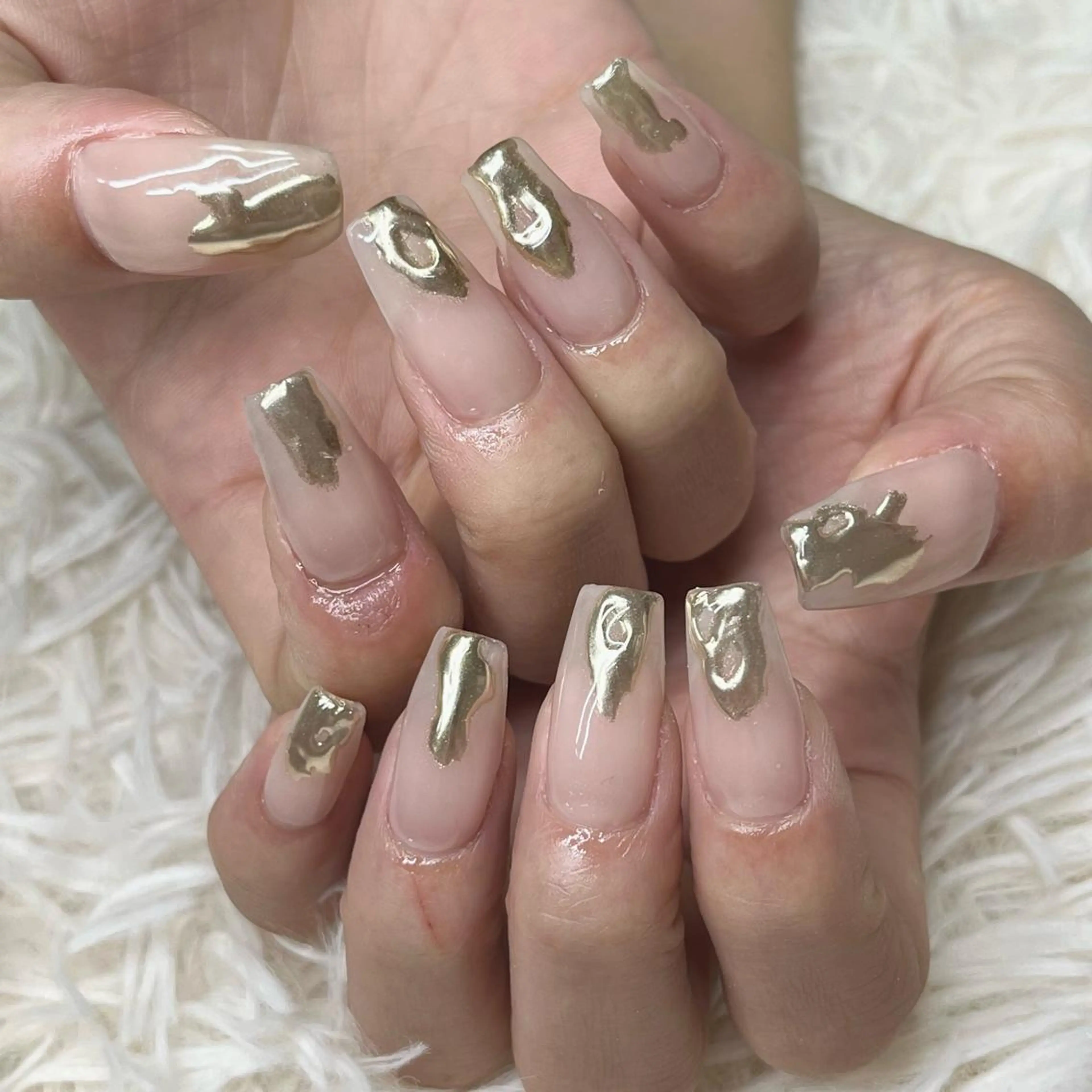 ネイル アートネイル クリアネイル フレンチネイル ジェルネイル ガラスフレンチ 🐕‍🦺Yappy 💗A-tanのネイルデザイン