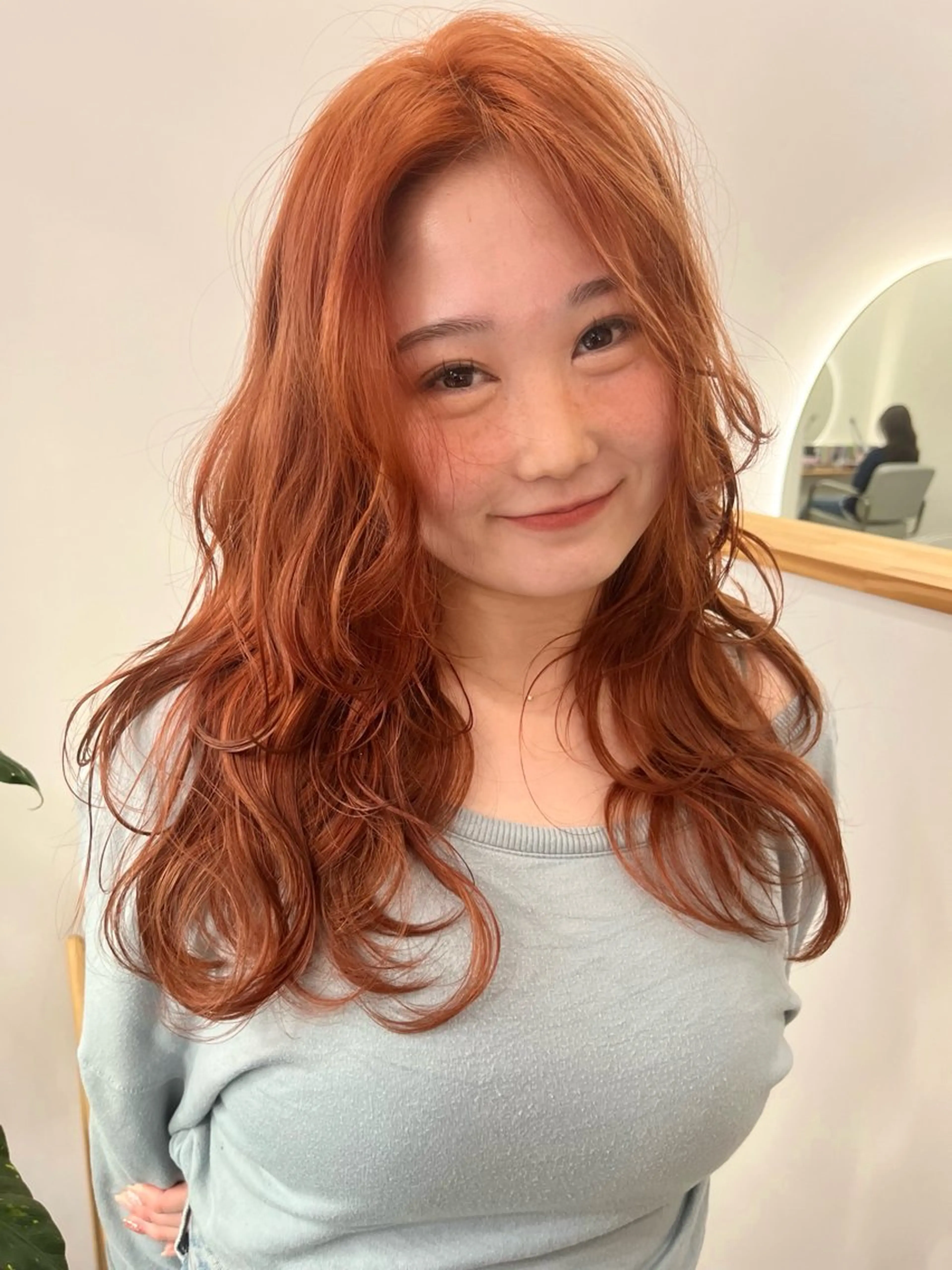 ロング カラー カット ヘアカラー トリートメント ベージュ⟡˖ブリーチ ˖ ࣪⊹あずきのヘアスタイル