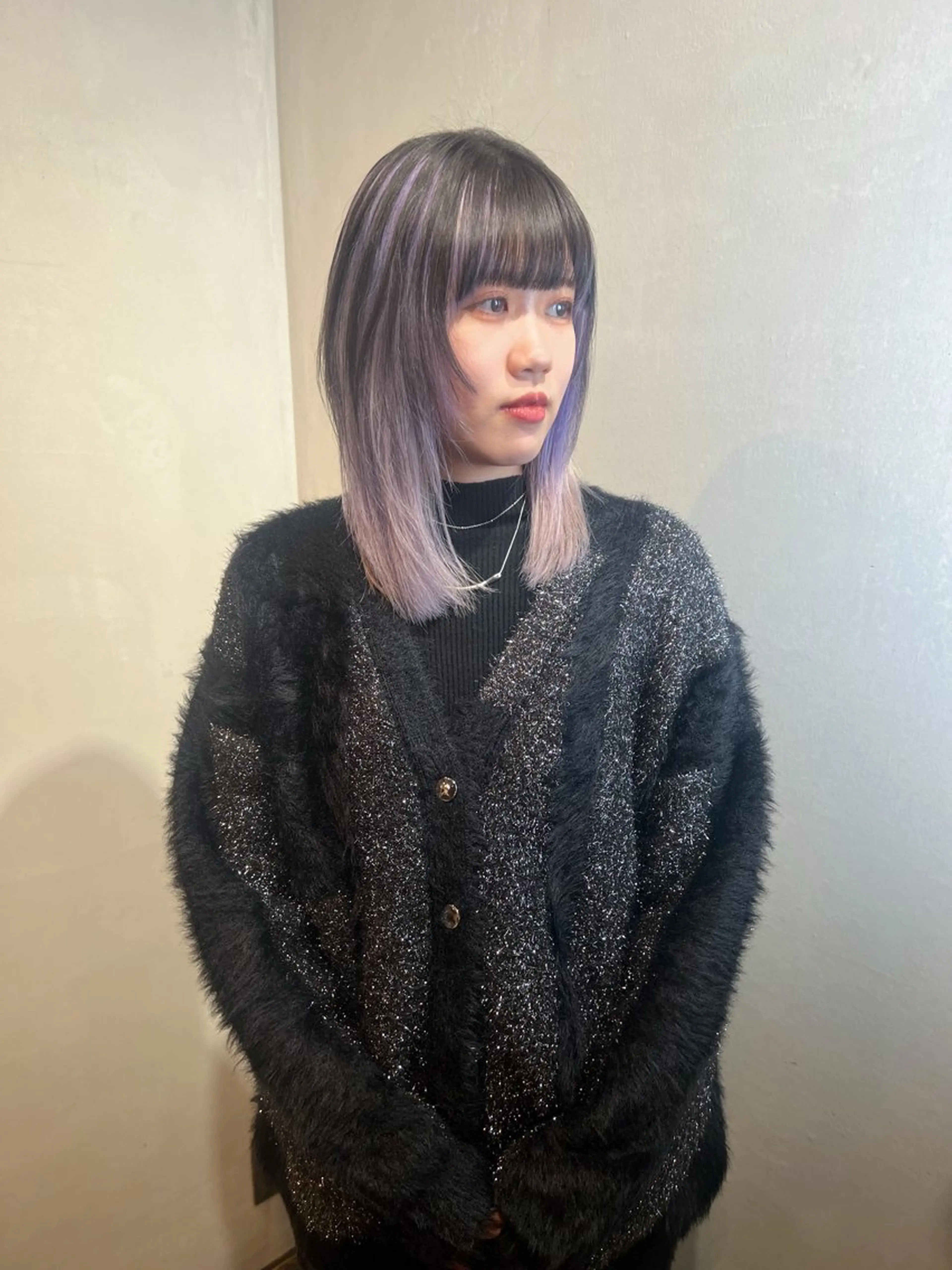 ミディアム カラー ヘアカラー トリートメント Aya/四条烏丸/ インナーカラーのヘアスタイル
