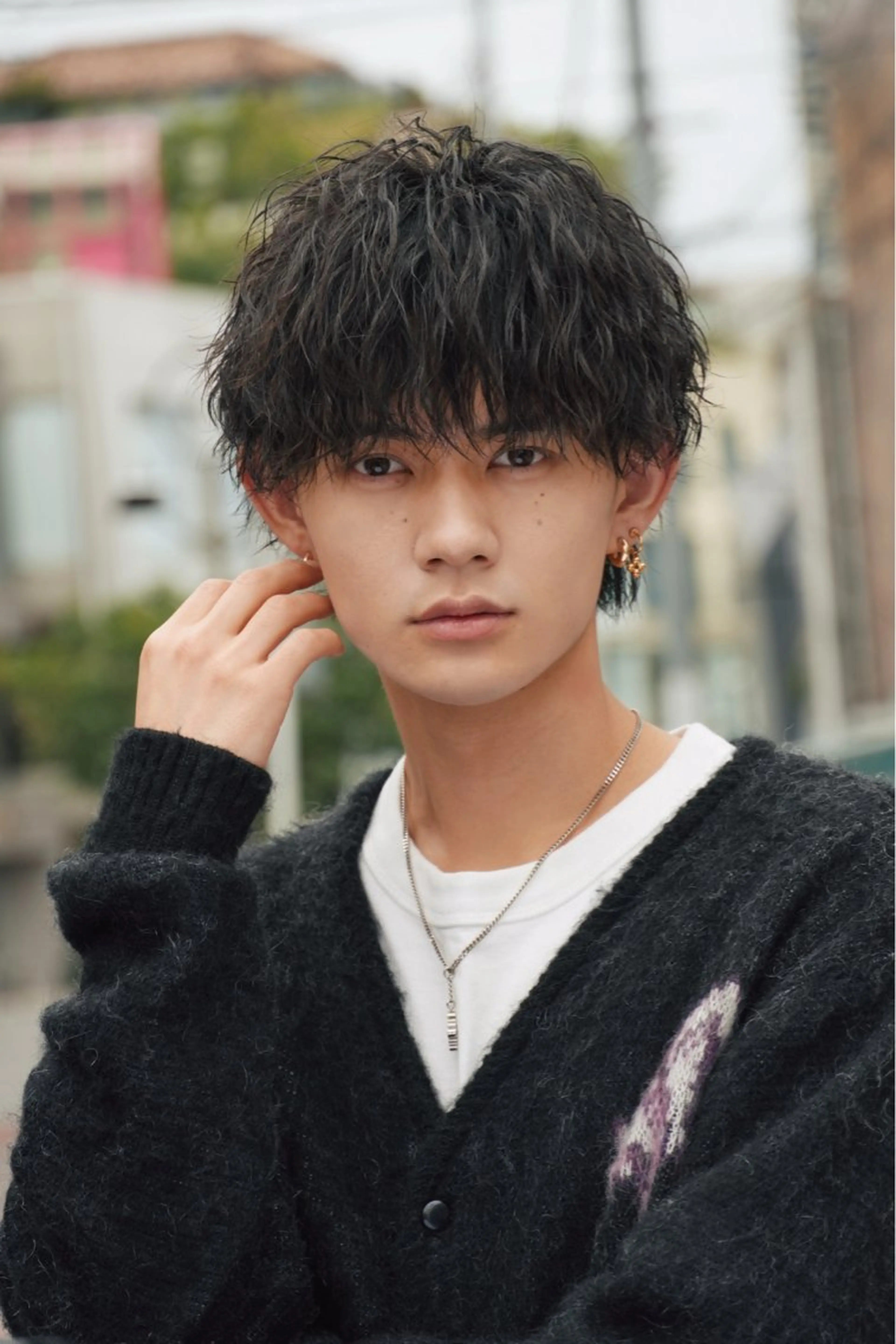 ショート パーマ メンズ カット パーマ トリートメント ヘアセット メンズヘア fifth前比嘉💥のヘアスタイル