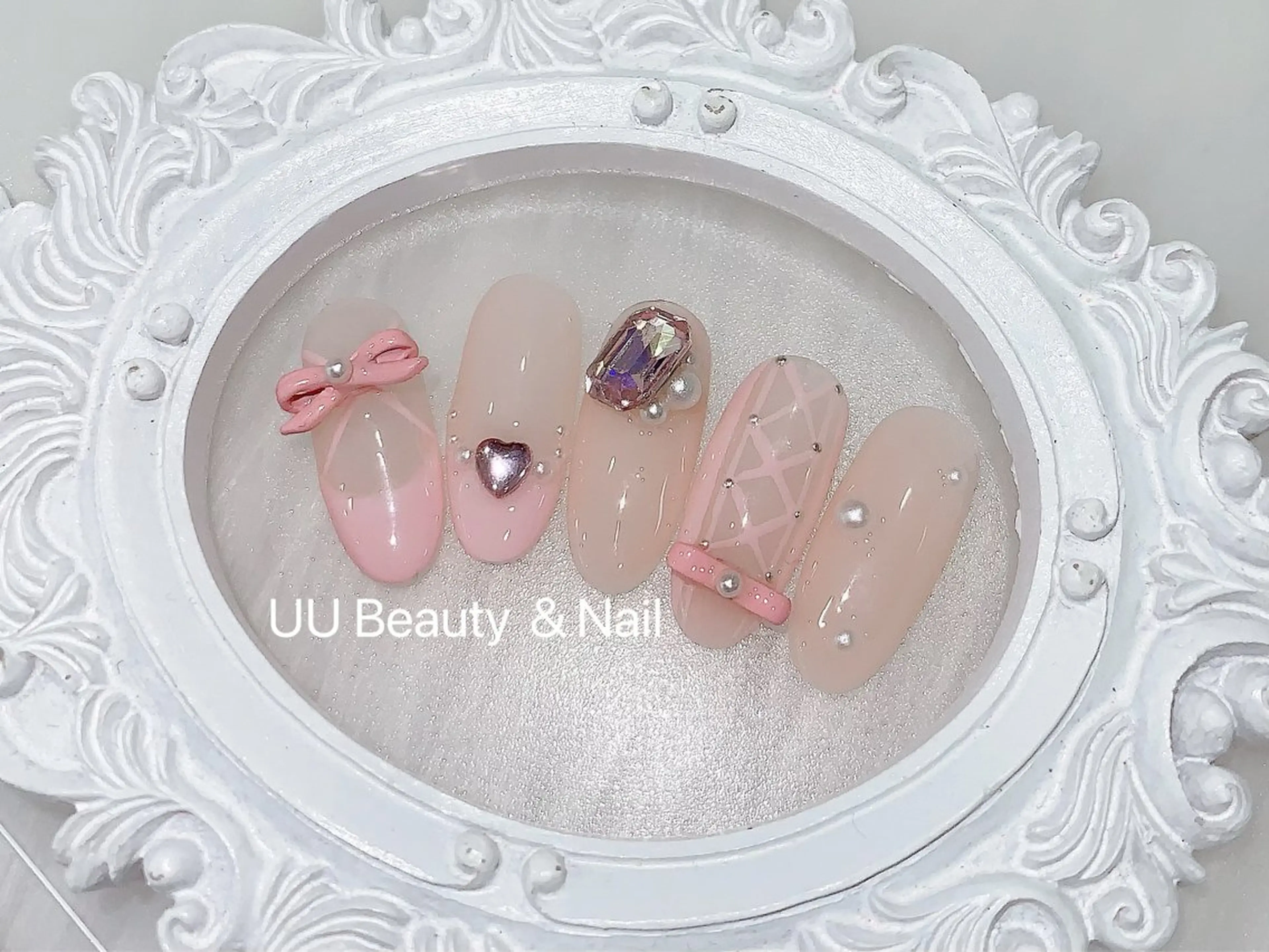 ネイル 長さ出し ネイルチップ ワンホンネイル UU Beauty Nailのネイルデザイン