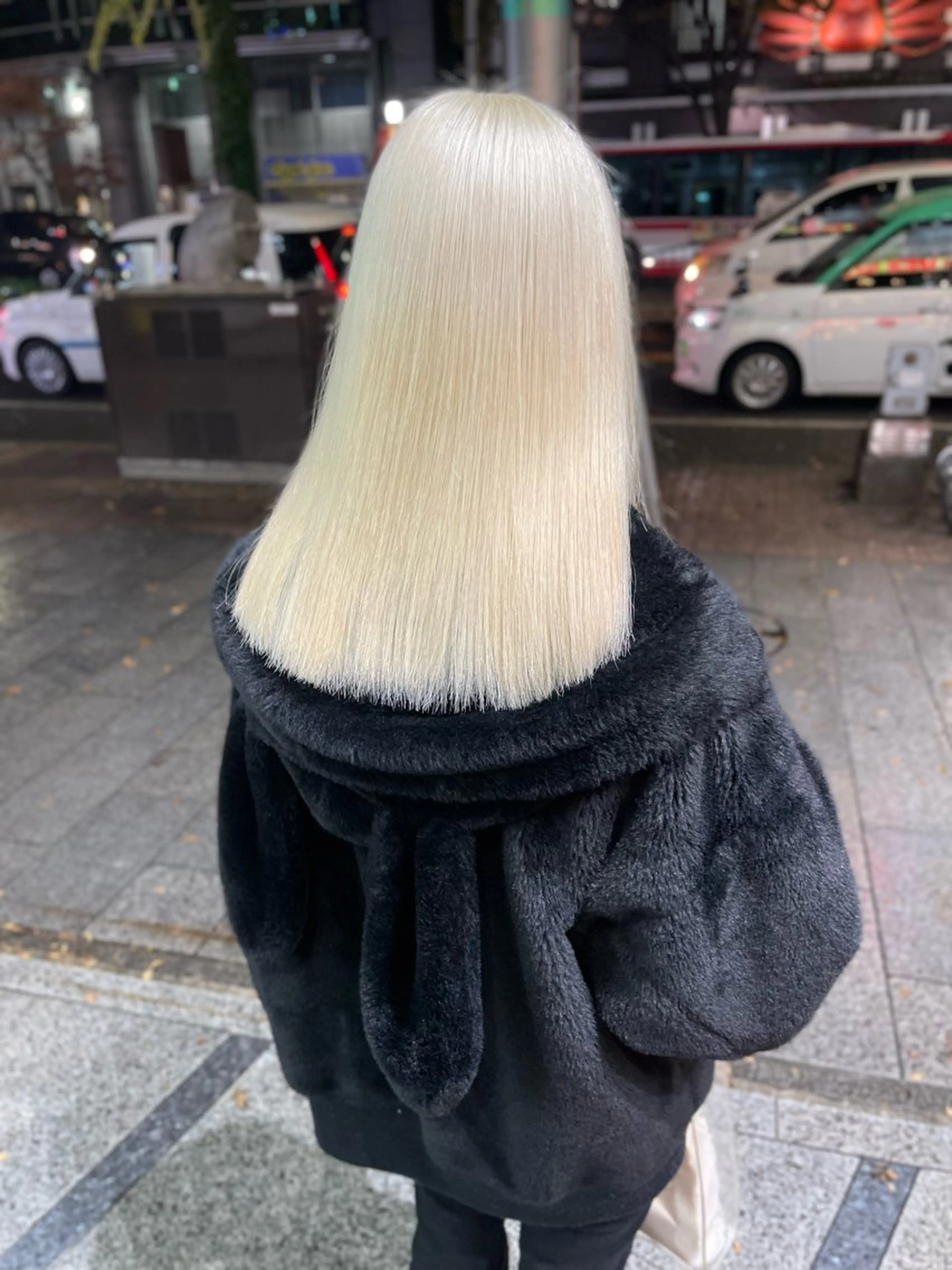 ミディアム カラー カット トリートメント inqまい/名古屋駅 🦋ブリーチカラーのヘアスタイル