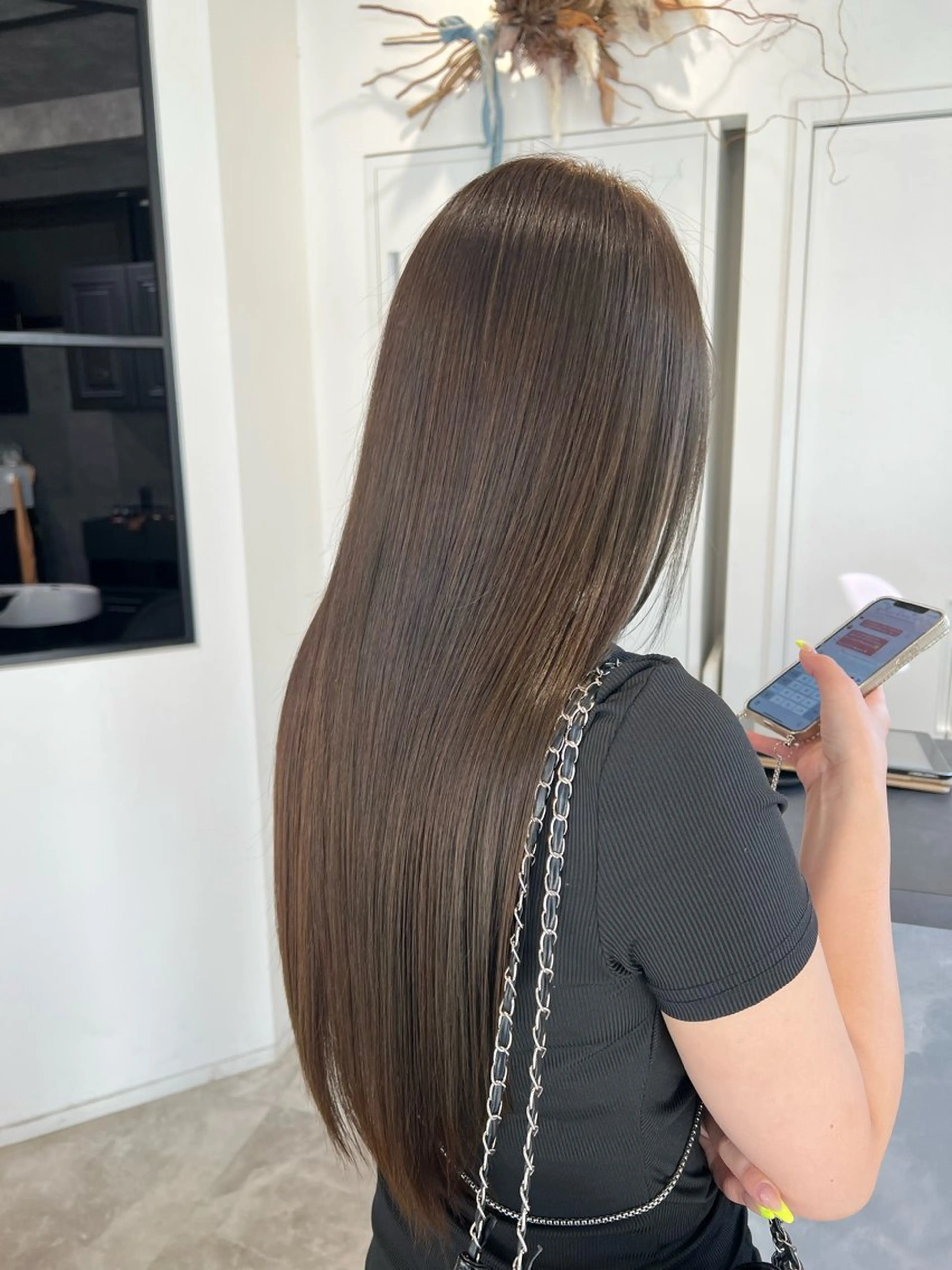 ロング カラー 透明感カラー トリートメント カット ヘアカラー トリートメント 黒阪 なみのヘアスタイル