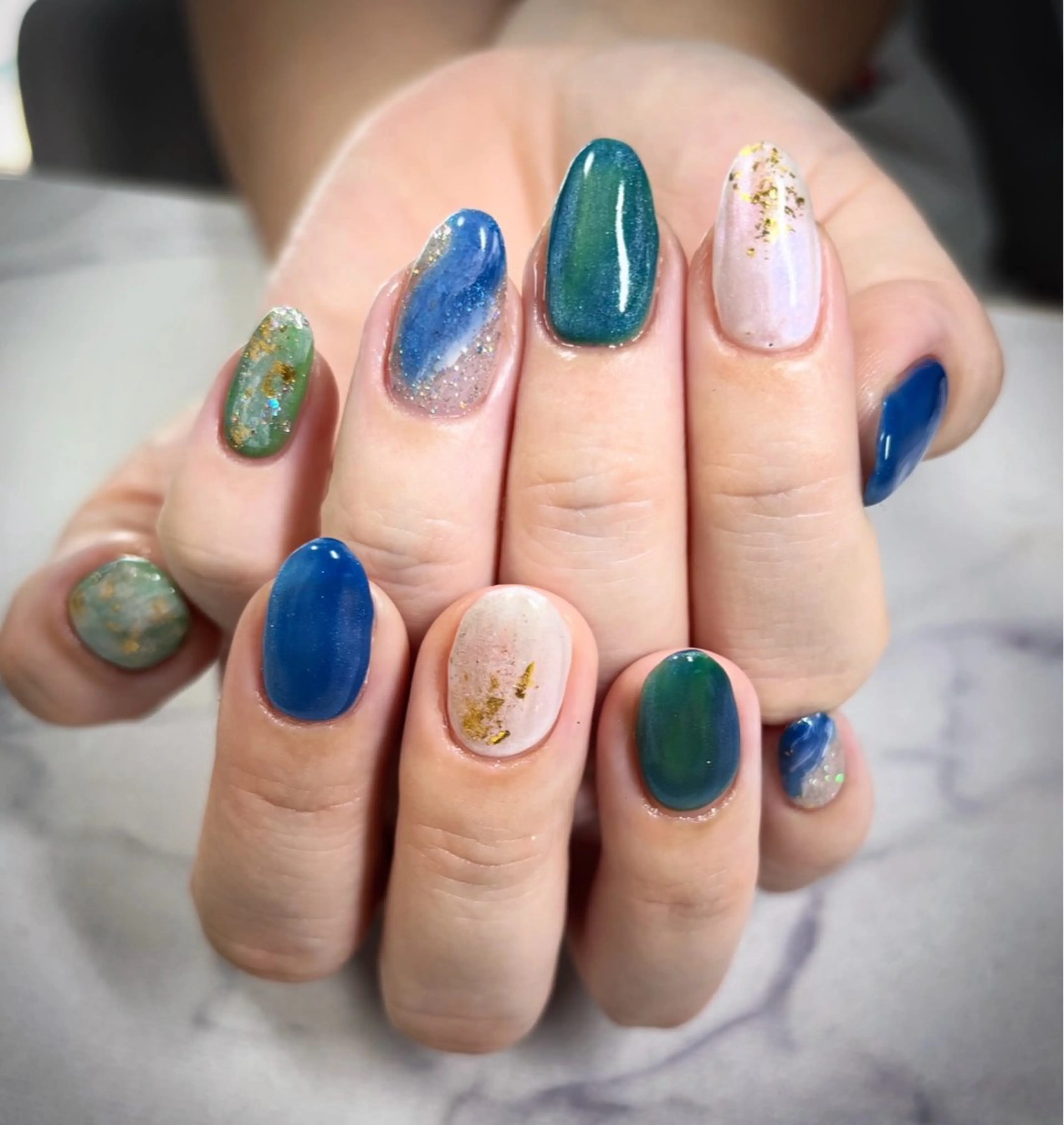 ネイル BlueLagoon 🩵 KUMIのネイルデザイン