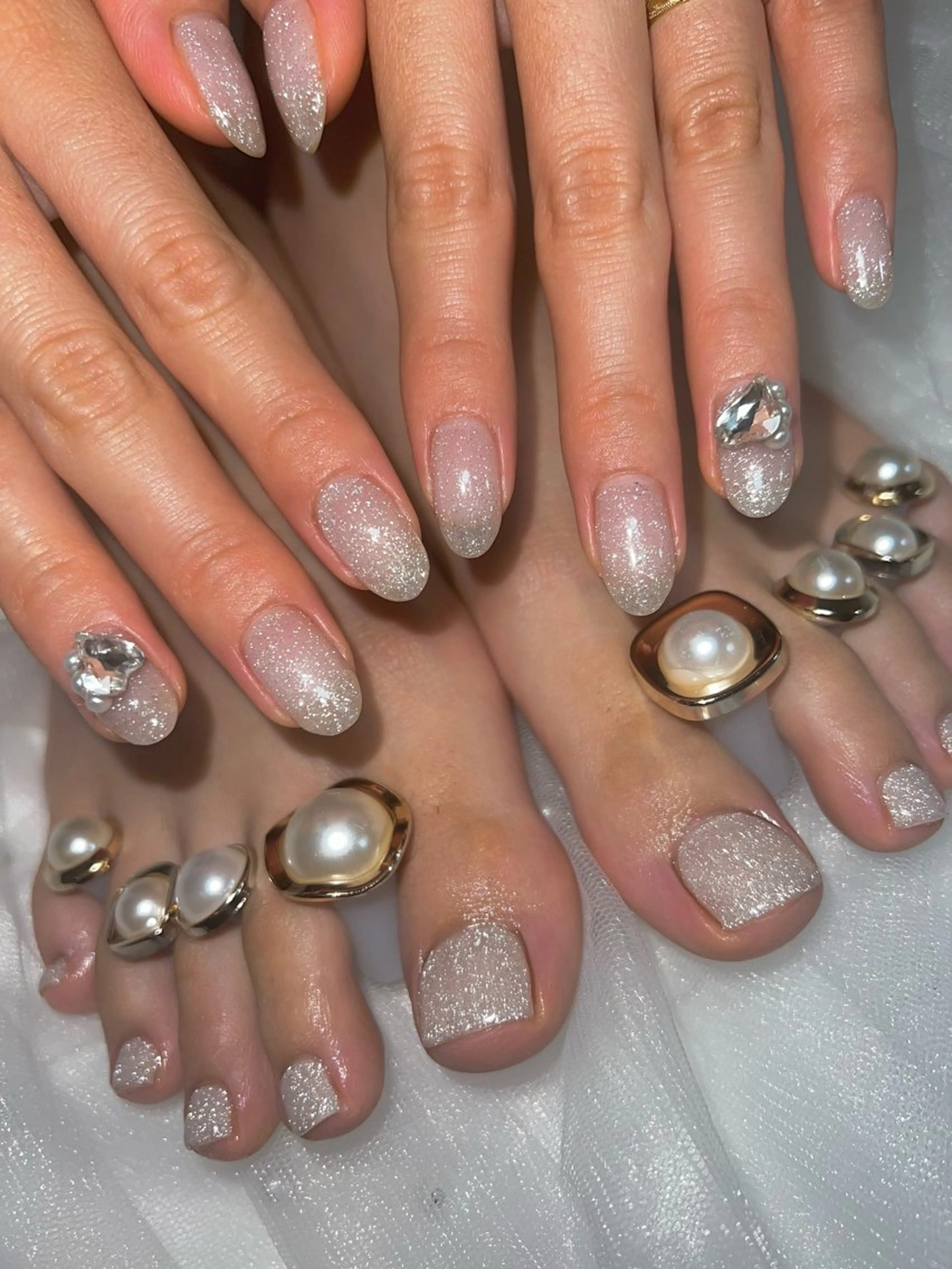 ネイル フラッシュネイル フットネイル おそろいネイル フットネイル Nail Salon&School REPLENDA所属・REPLENDA/ azusa(石井梓)のネイルデザイン