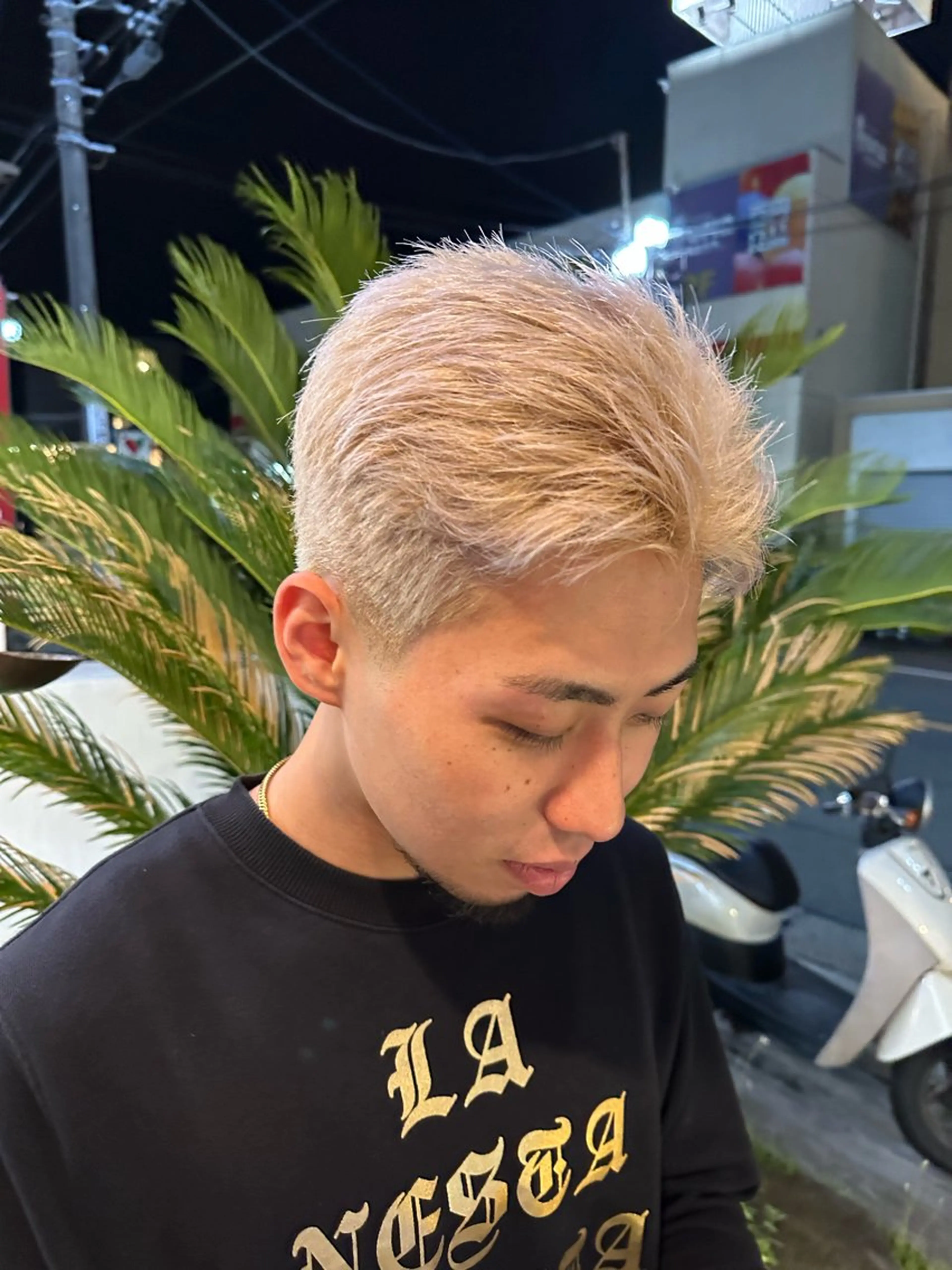 ショート カラー メンズ メンズブリーチ ブリーチ カット ヘアカラー トリートメント KAKERU/ボブ/ ショート/パーマ🌱のヘアスタイル
