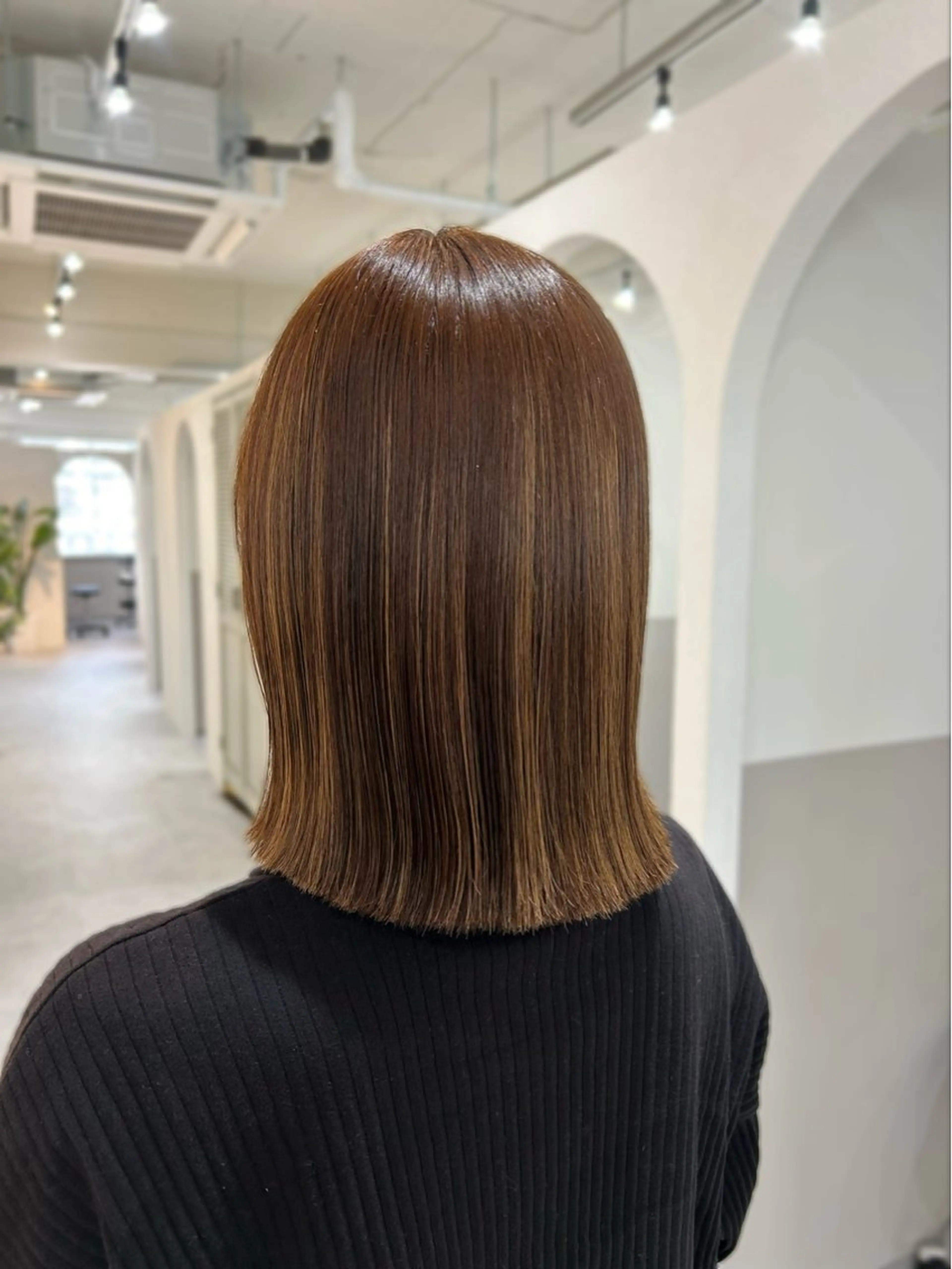 ミディアム ヘアカラー ふわっとレイヤー‪☆ 菅原 千鶴のヘアスタイル