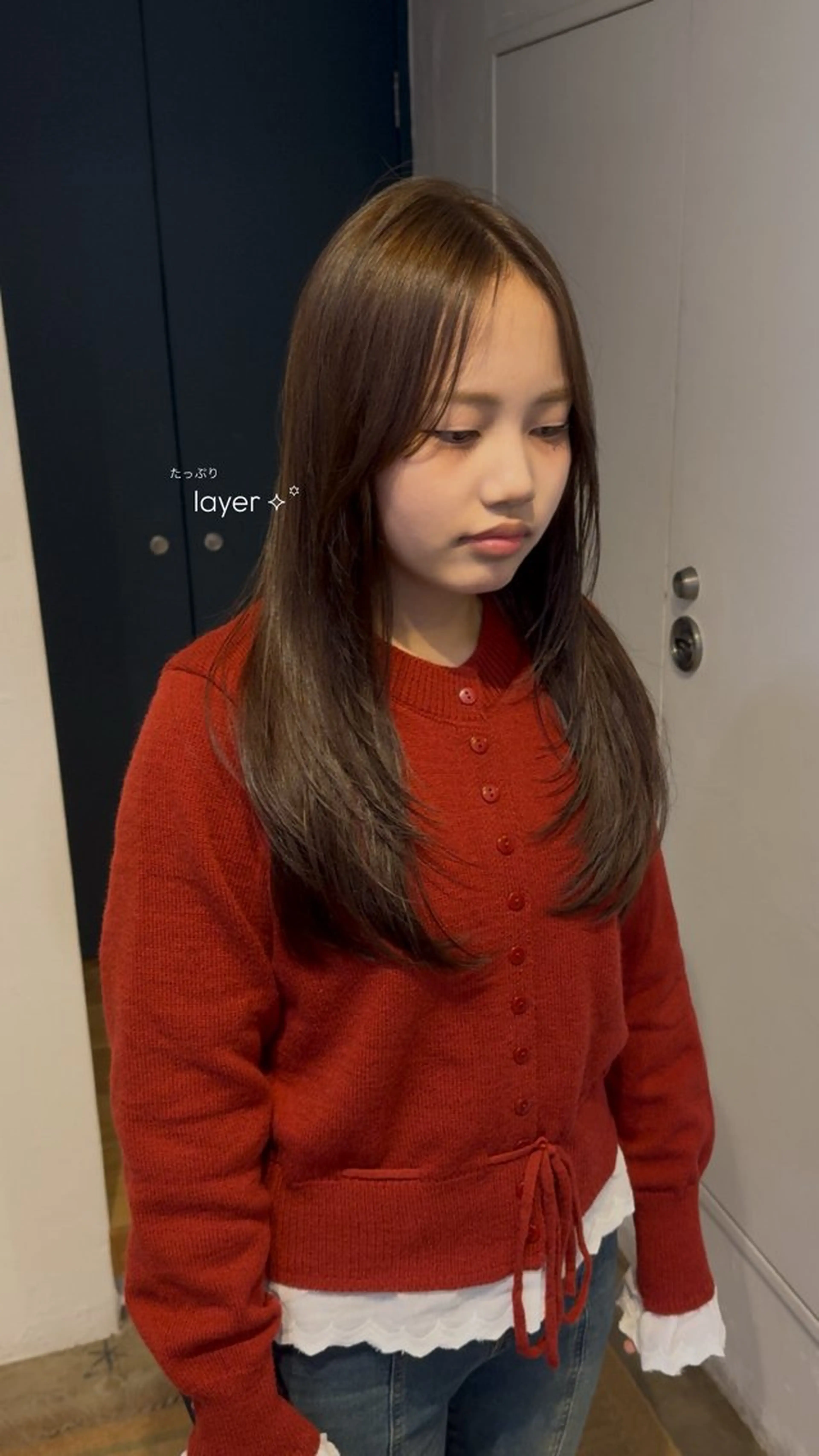 ロング ヘアアレンジ レイヤーカット ᵐⁱᵏⁱᵏᵒ /暖色･透明感カラーのヘアスタイル