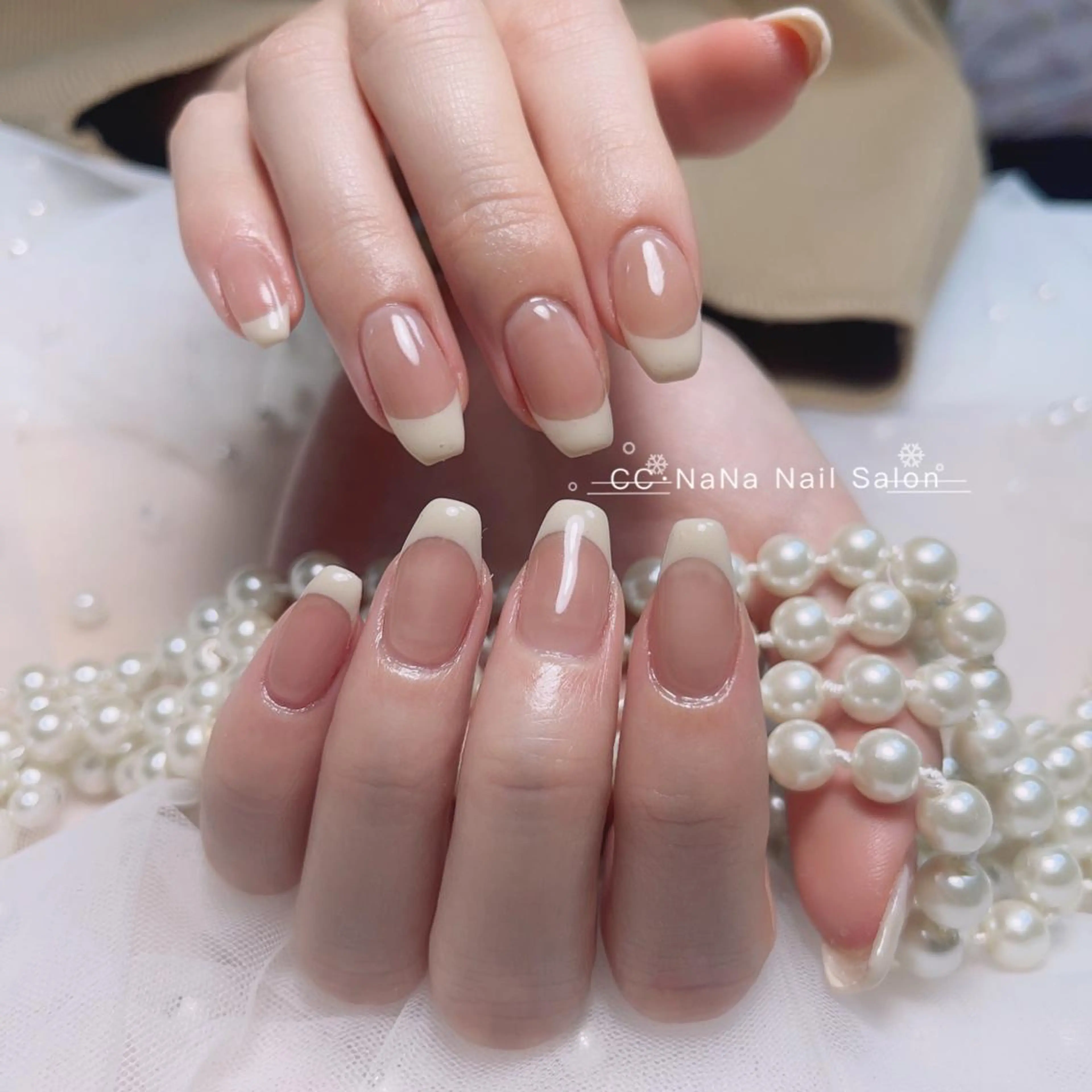 ネイル チークネイル クリアネイル フラッシュネイル フレンチネイル ジェルネイル ハンドネイル 💎CC・NaNa 韓国風ネイル🌙のネイルデザイン