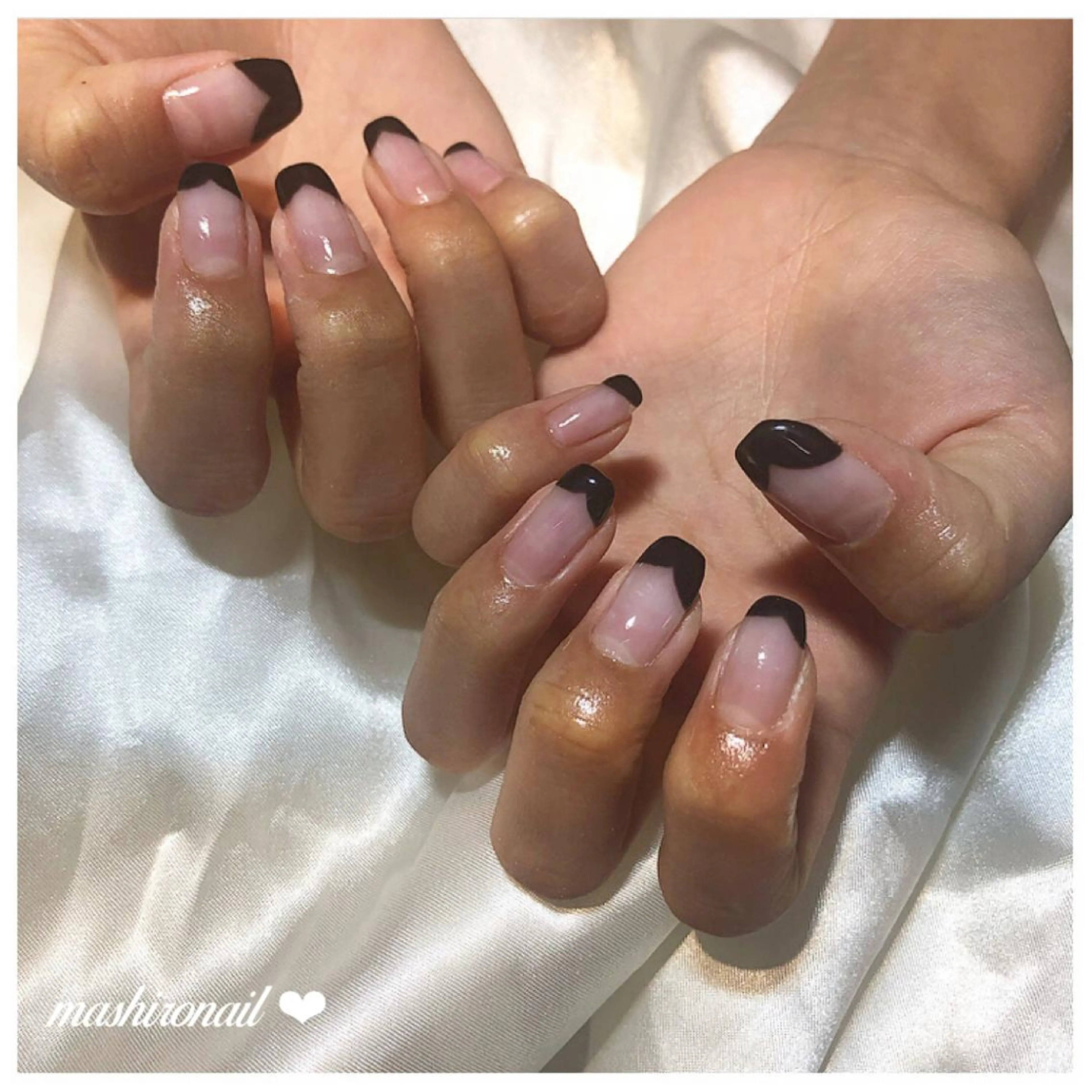 ネイル フレンチネイル シンプルネイル Mashiro nailのネイルデザイン