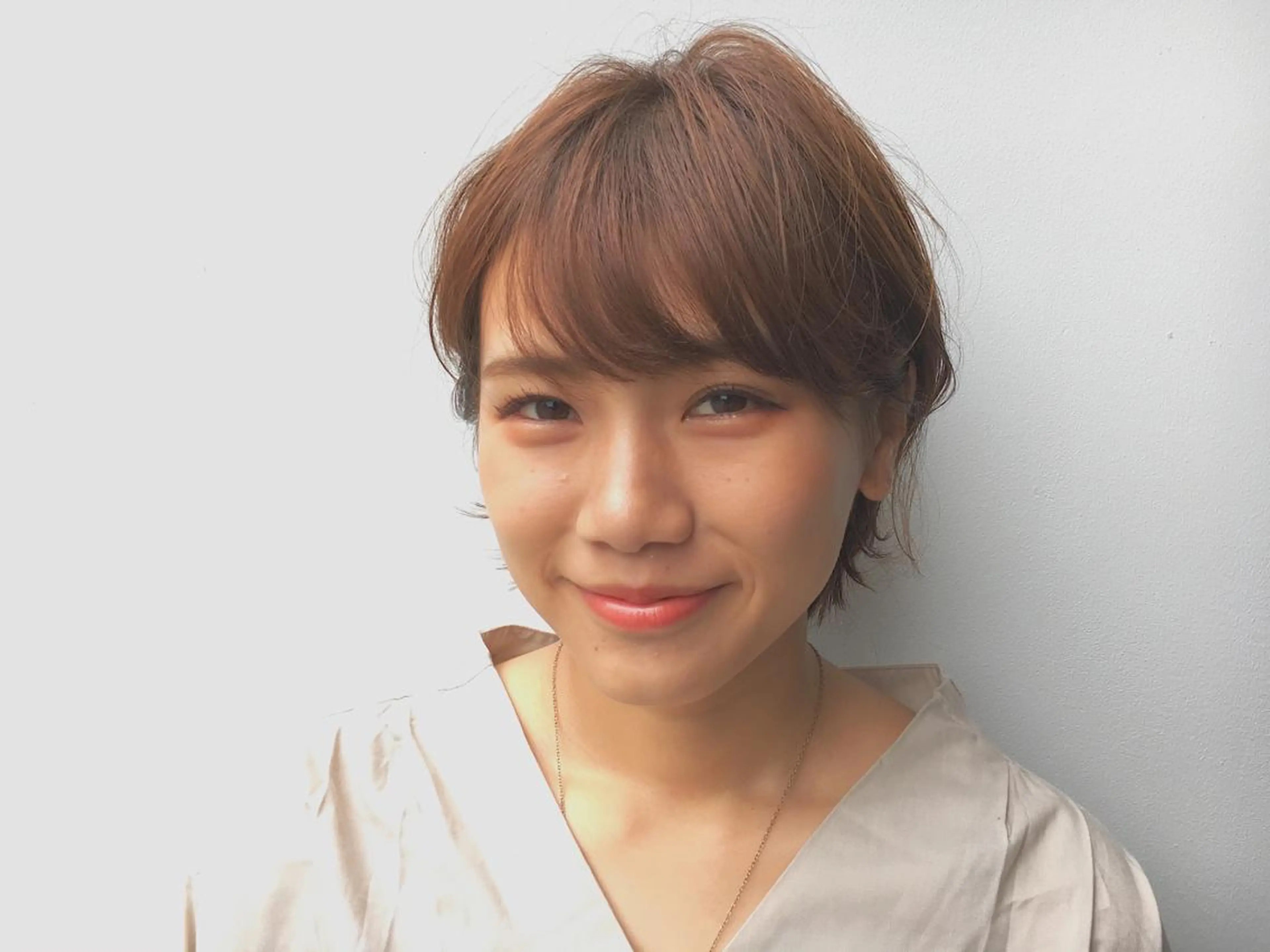 ショート カラー ショートヘア ツイストスパイラル 波巻き🩵片平和香奈のヘアスタイル