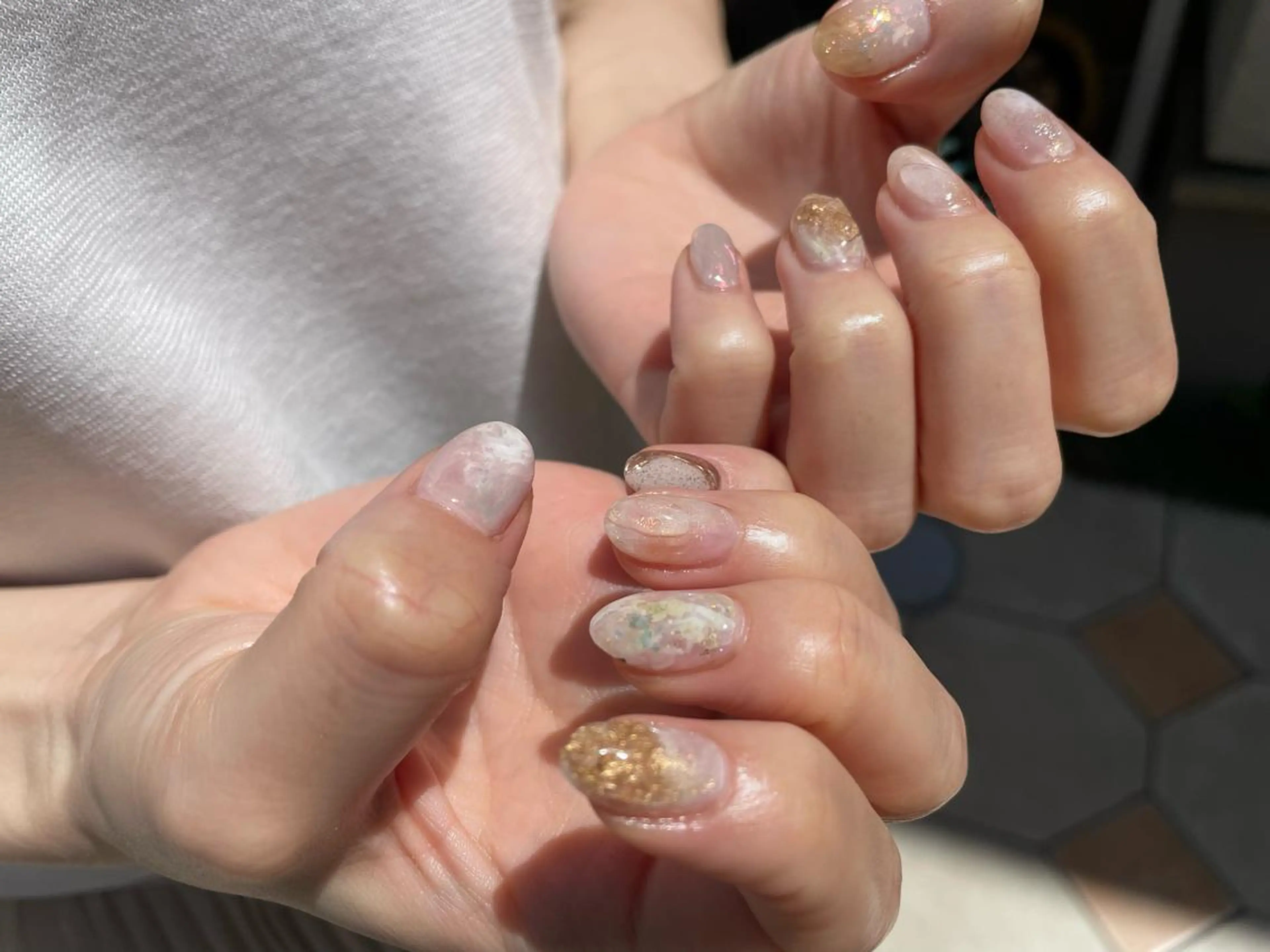 ロング カラー ヘアアレンジ キッズ ネイル マツエク・マツパ アイブロウ 福田 加奈のネイルデザイン