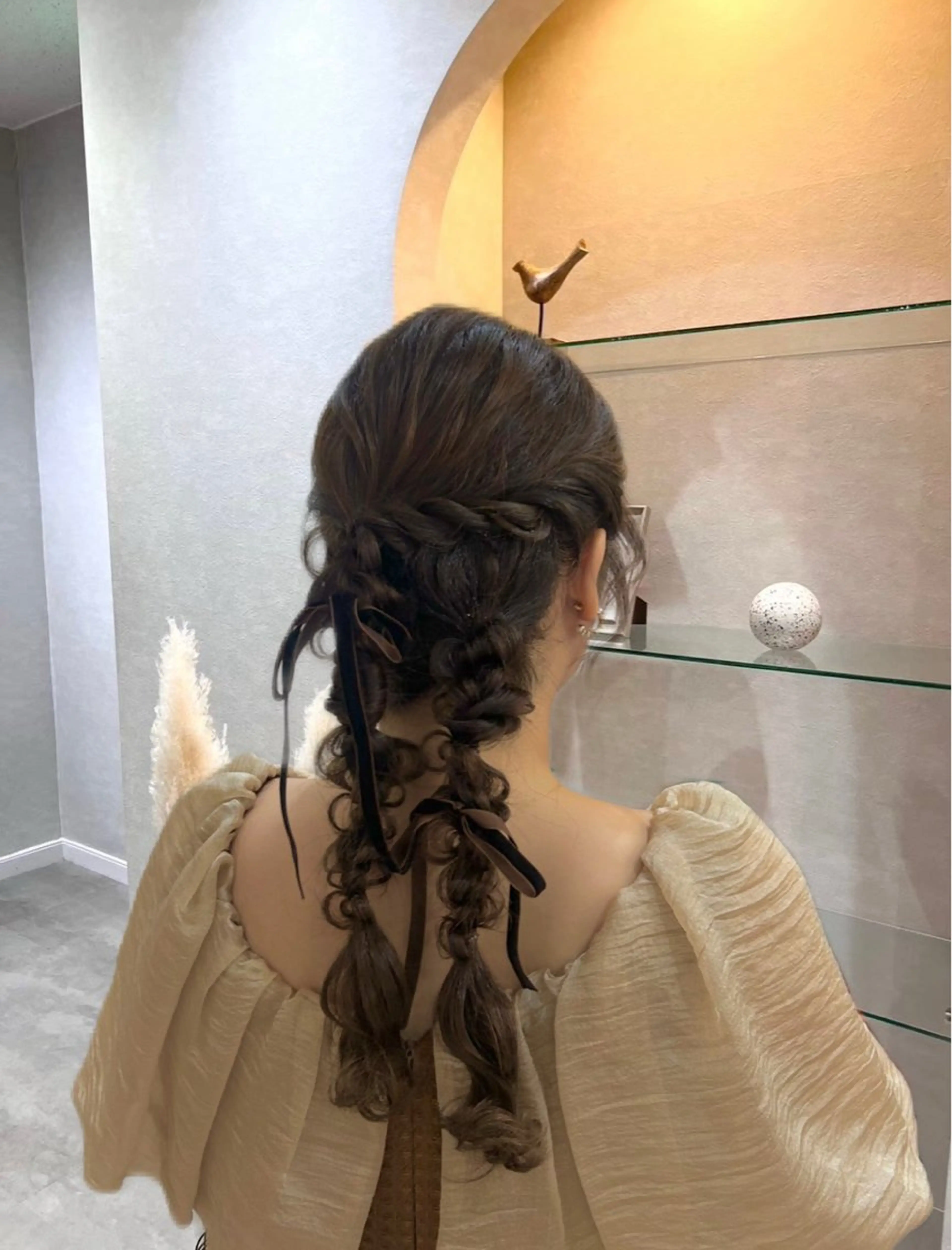 ロング ヘアセット 斉藤 結のヘアスタイル