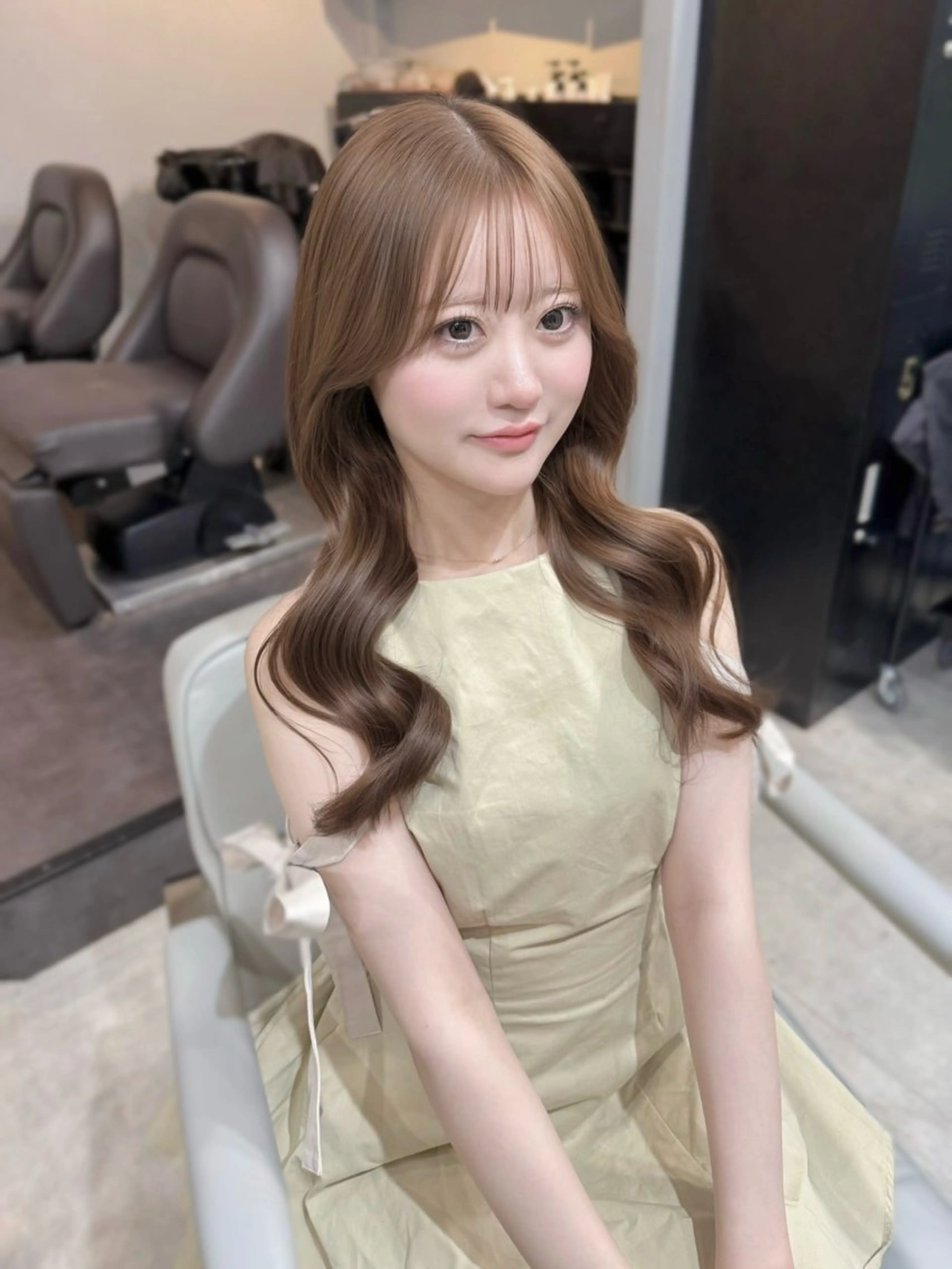 ロング カラー カット ヘアカラー 🪞上品で可愛い韓国 ヘア🪞Rikutoのヘアスタイル